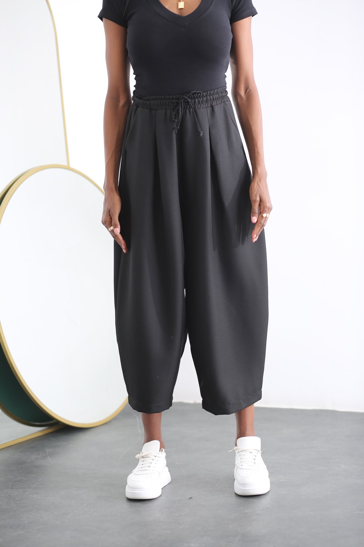 Siyah Cepli Şalvar Pantolon 40099