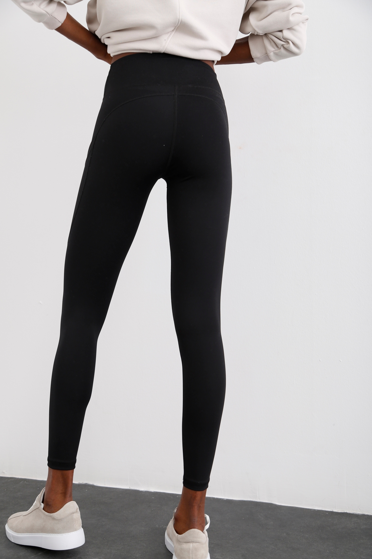 Siyah Cepli Sporcu Tayt 039