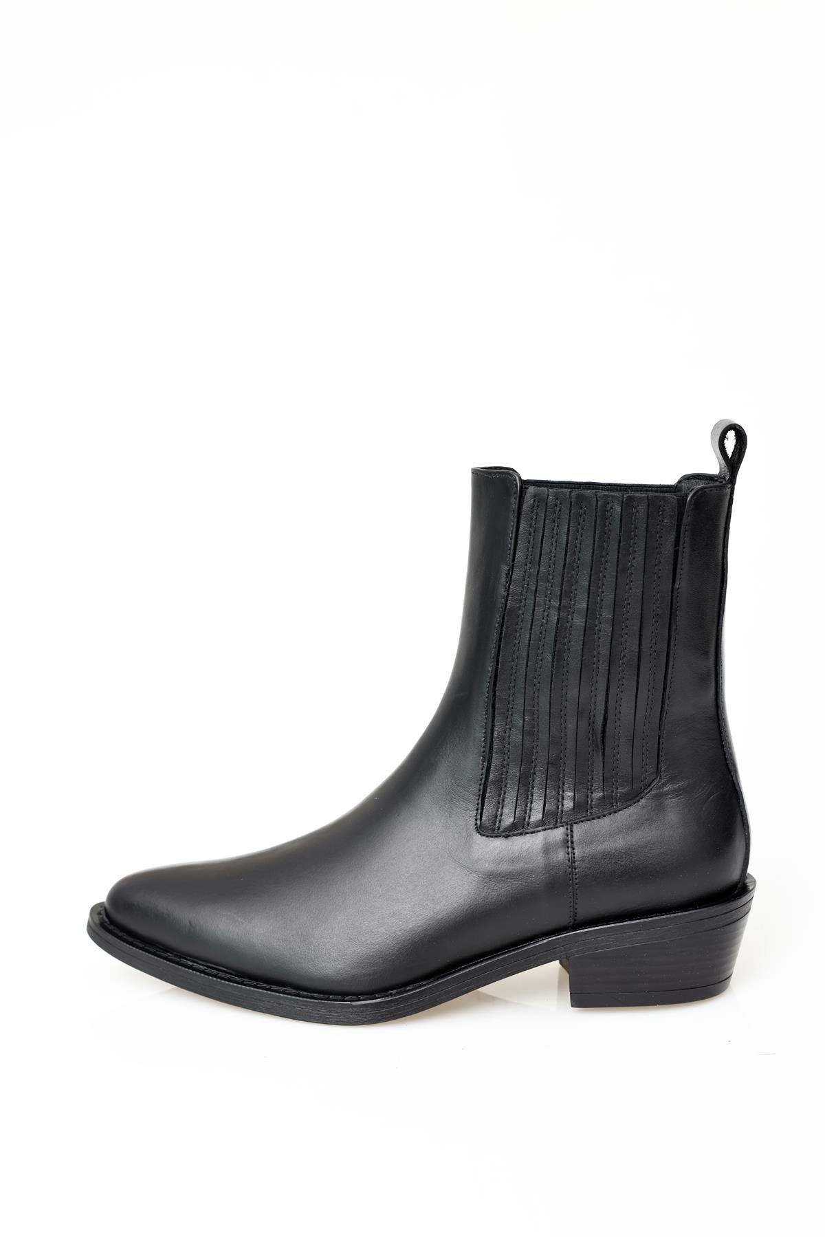 Siyah Chelsea Western Bot 122602