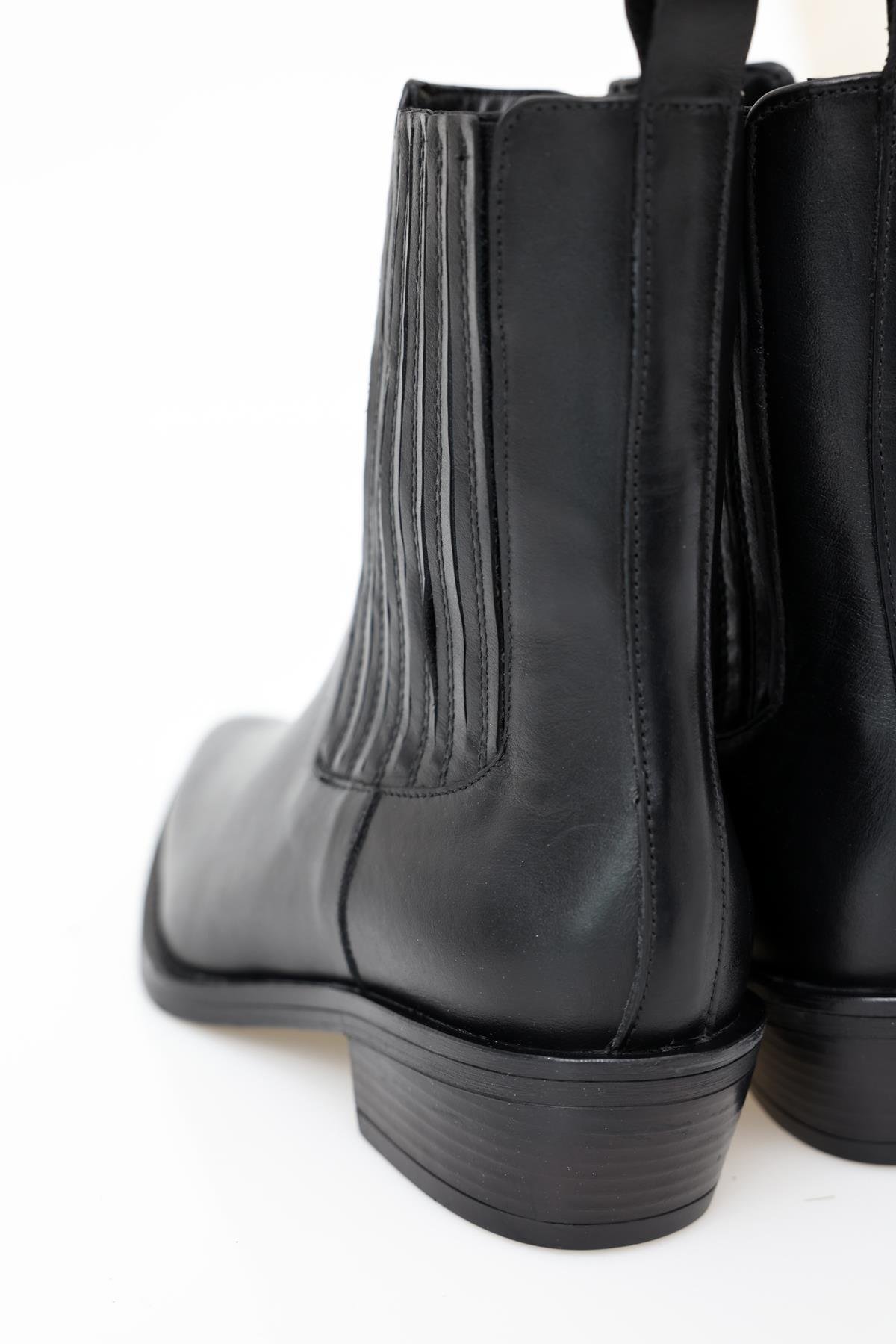 Siyah Chelsea Western Bot 122602