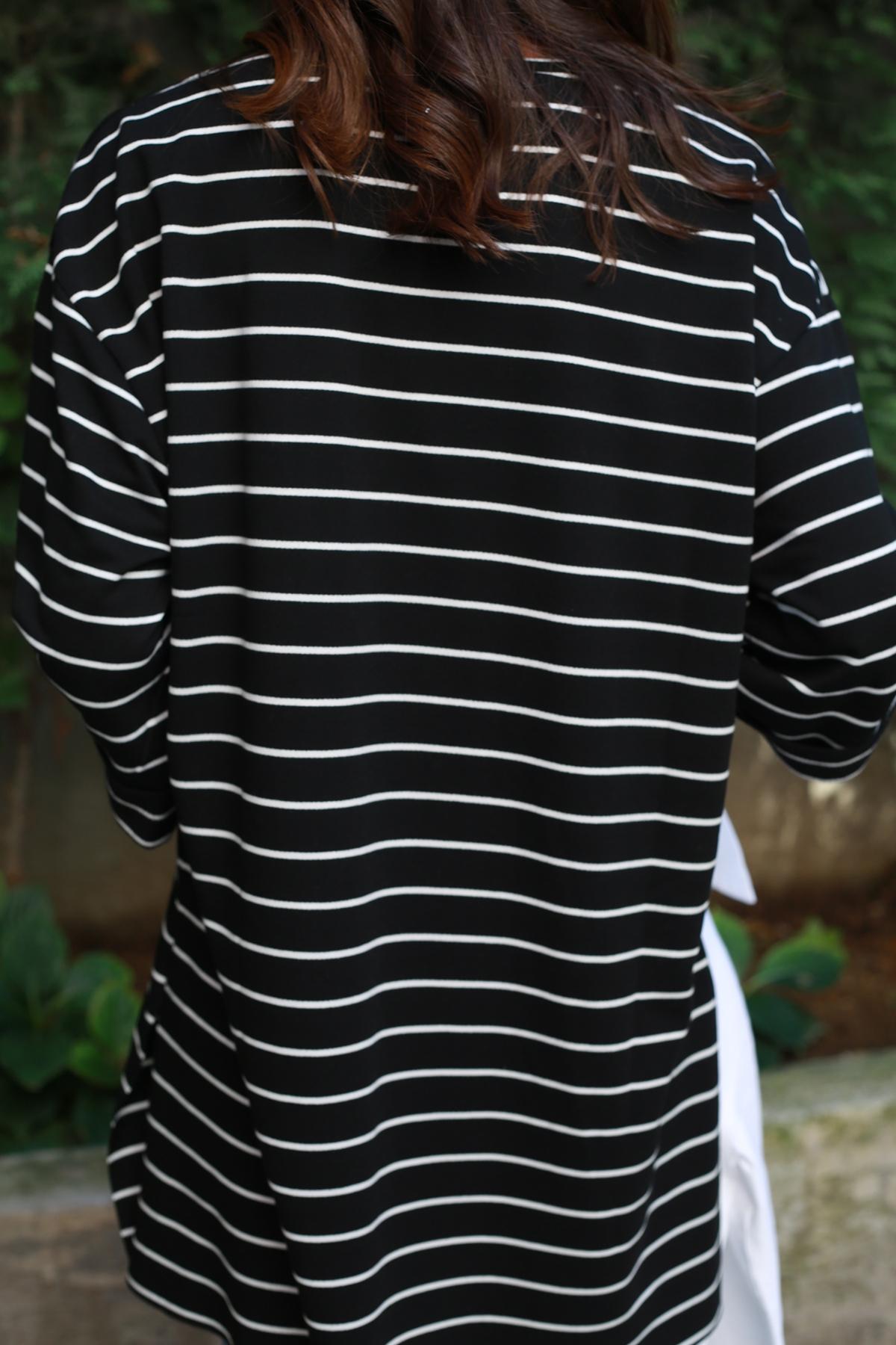 Siyah Çizgili Boyfriend Tshirt