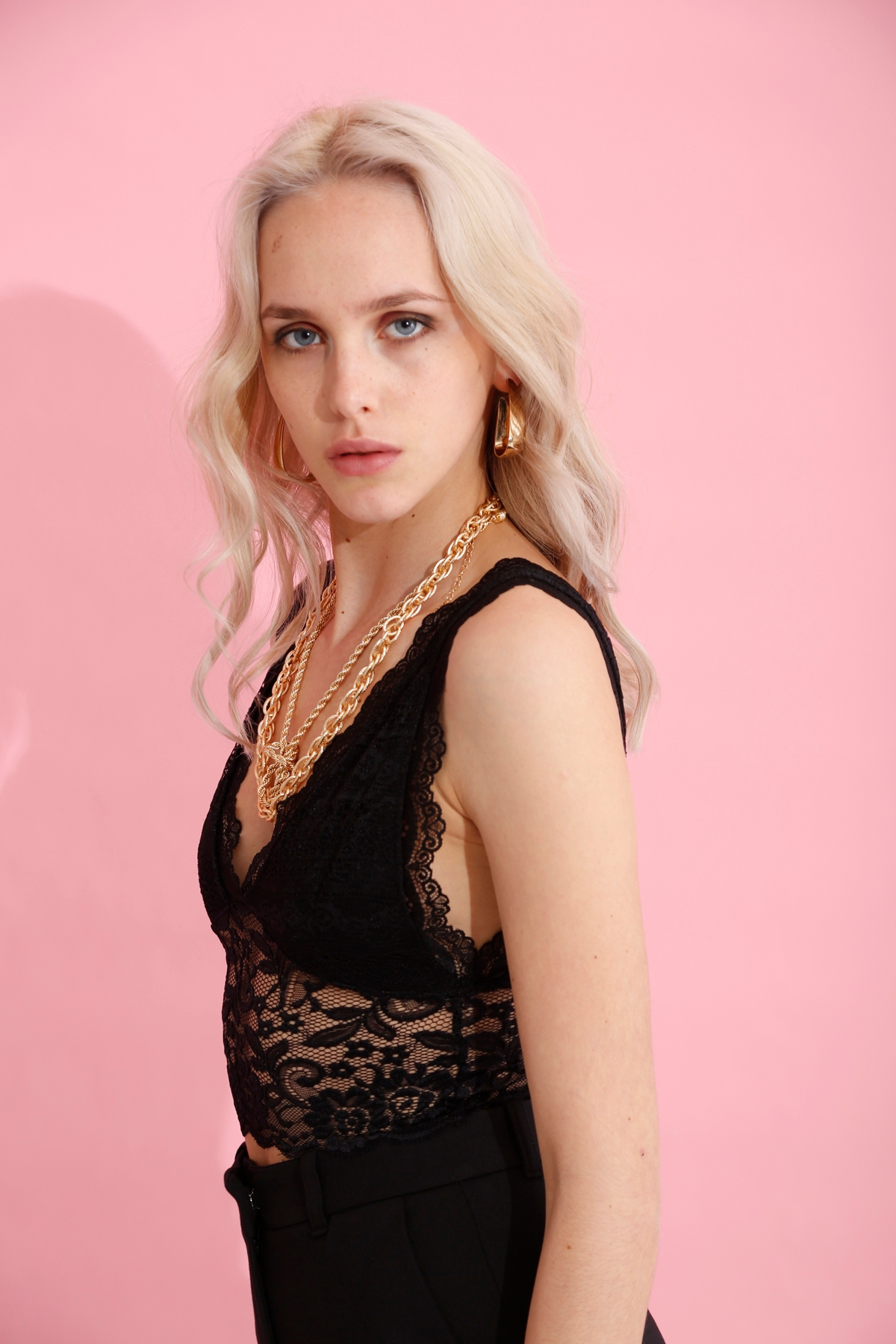 Siyah Dantelli Bralet 