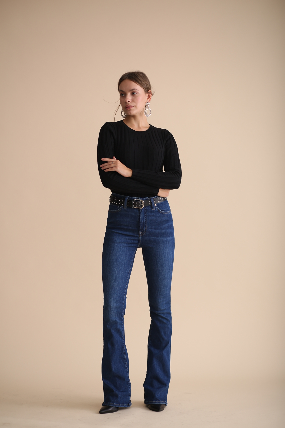 Siyah Fitilli Basic Triko 90718