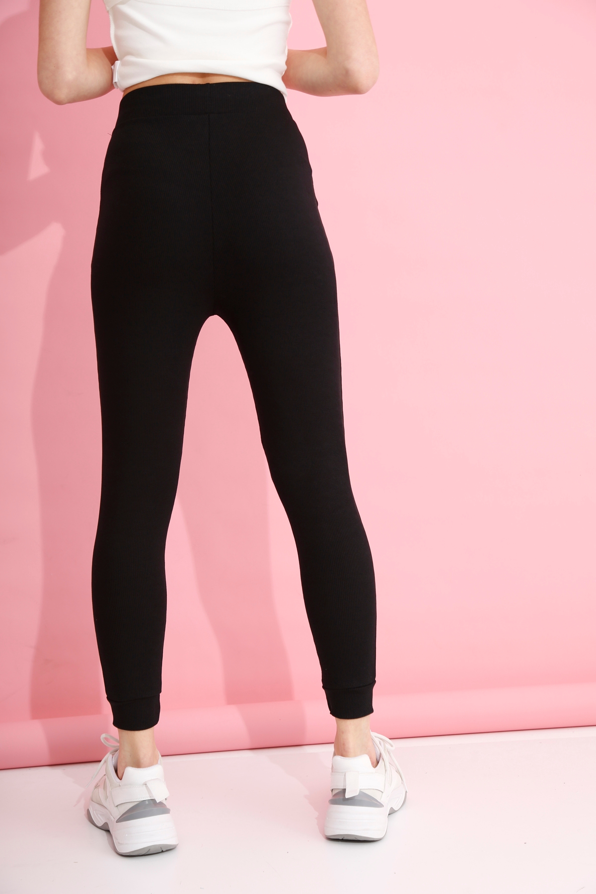 Siyah Fitilli Jogger Eşofman 01558