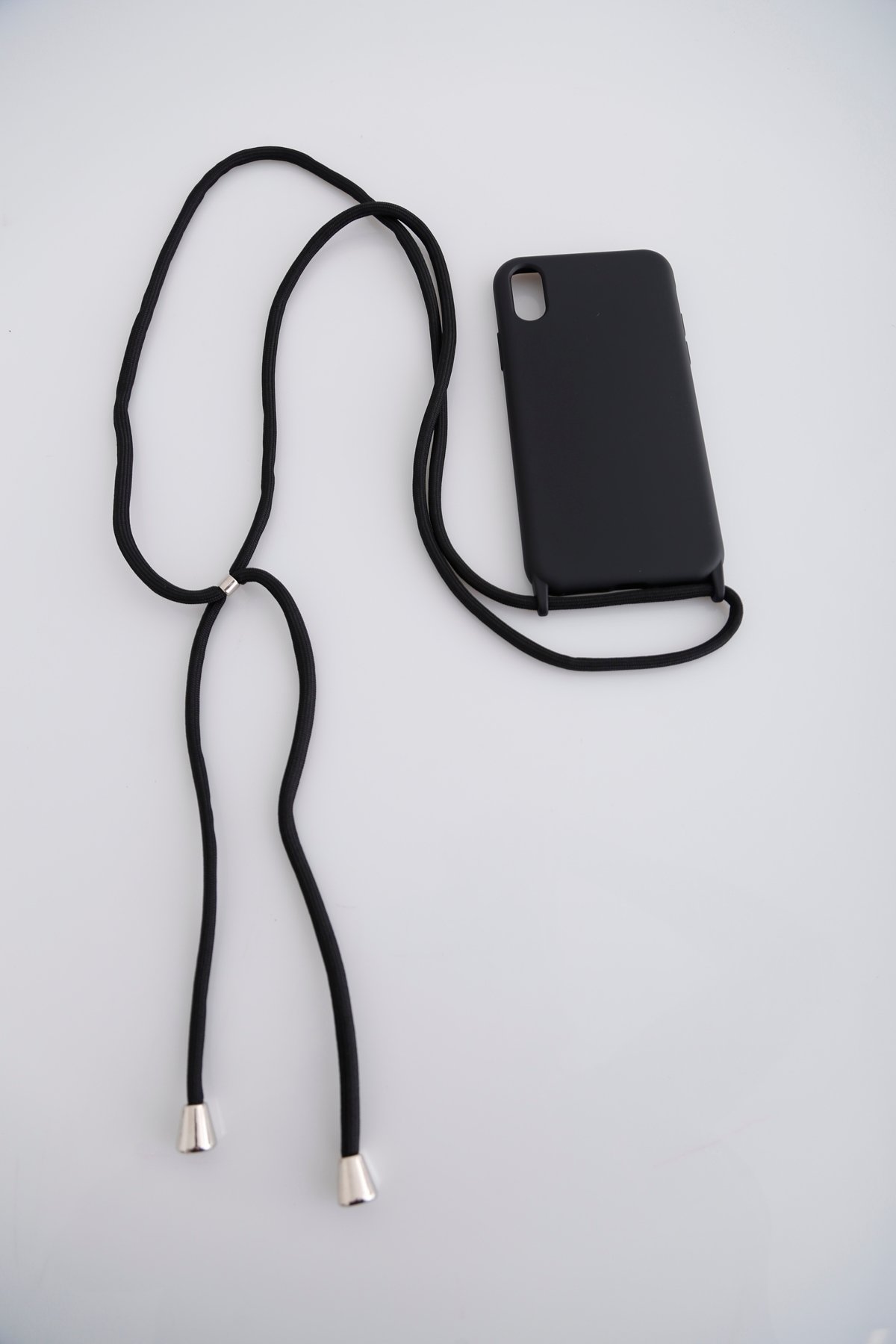 Siyah iPhone X Mat Telefon Kabı 