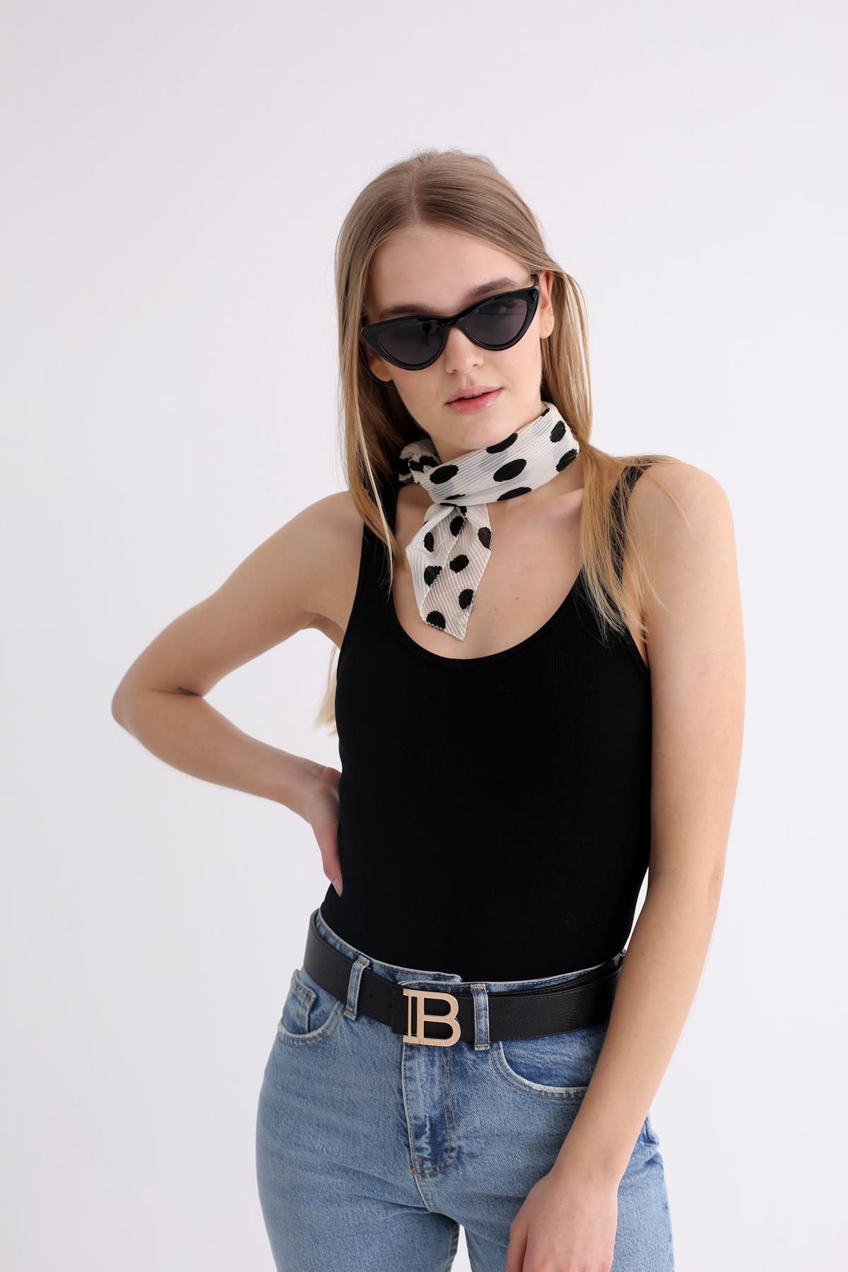 Siyah Kalın Askılı Bodysuit 