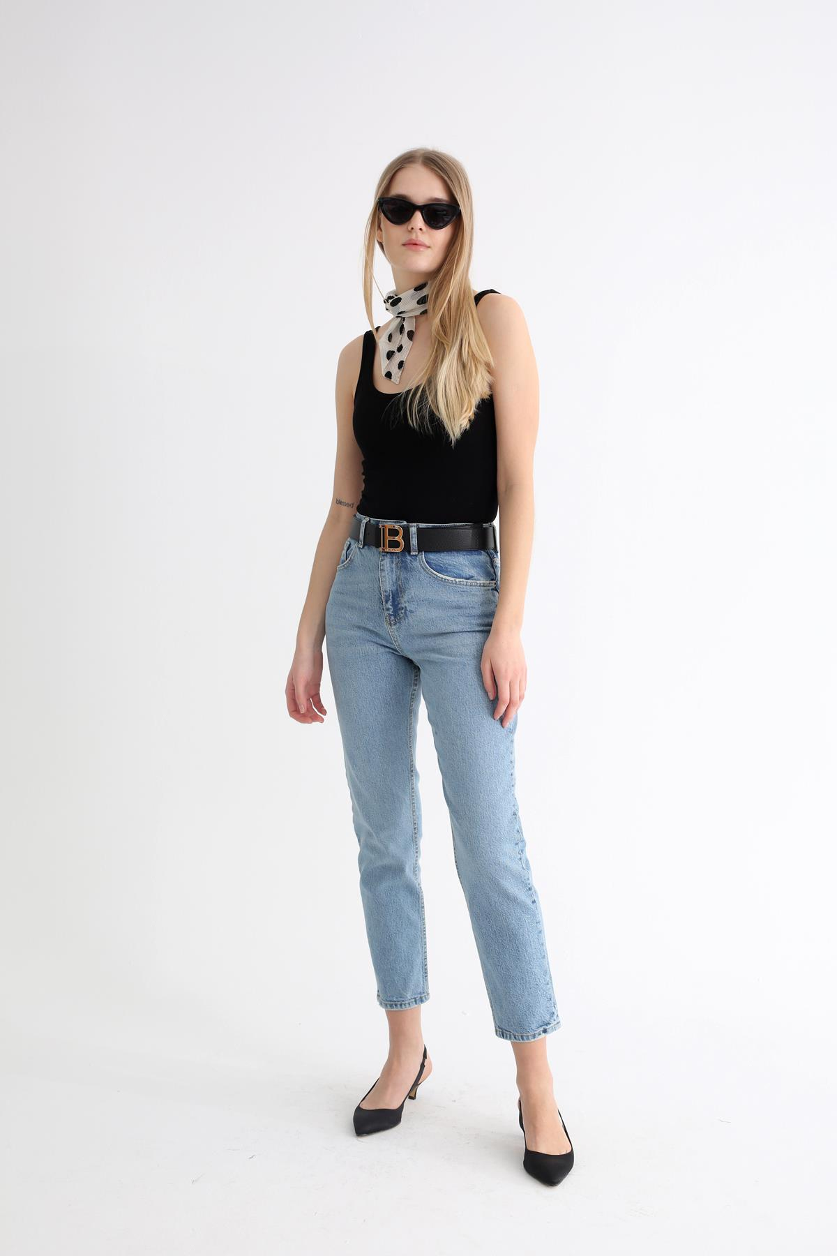 Siyah Kalın Askılı Bodysuit 
