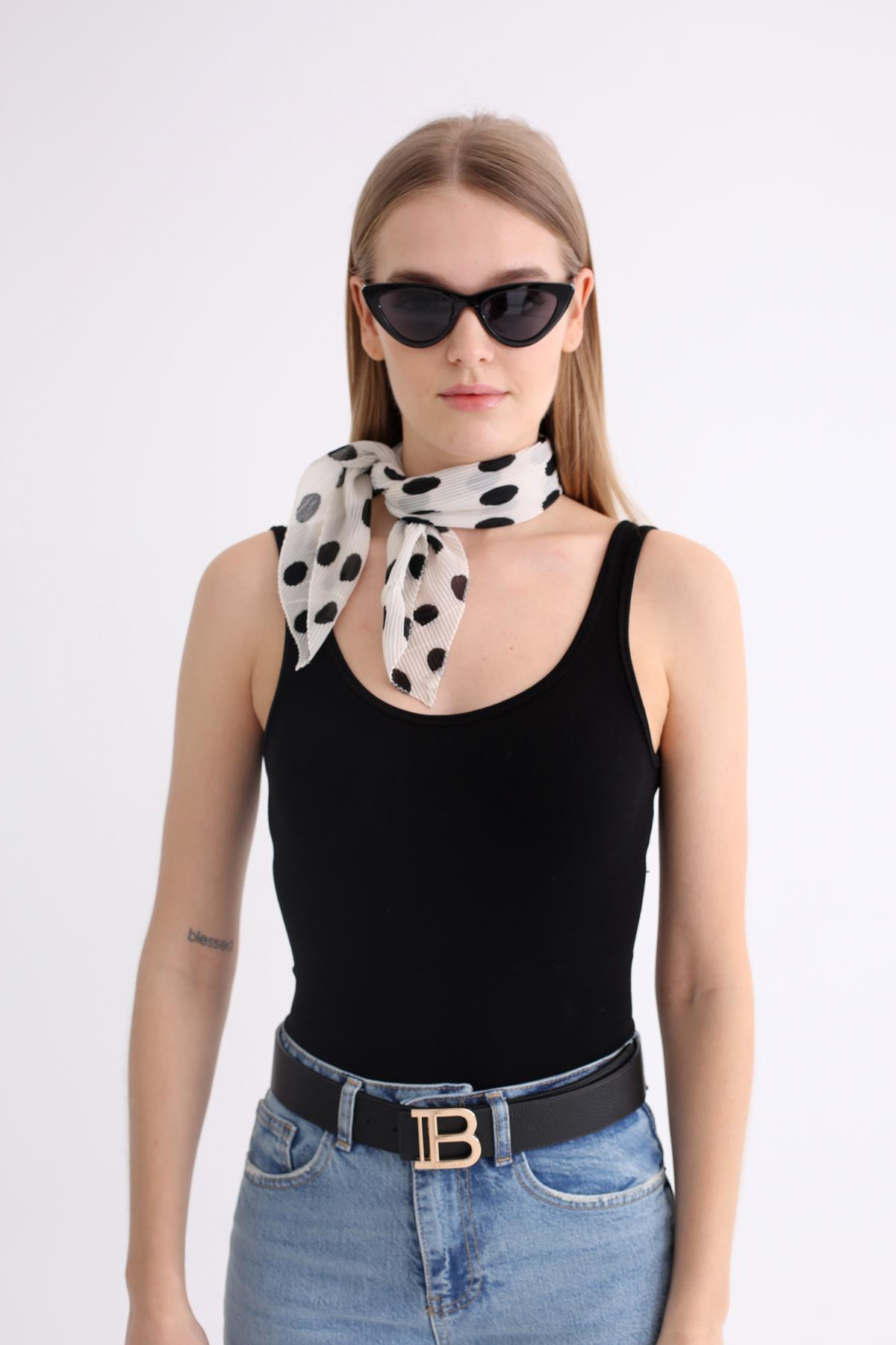 Siyah Kalın Askılı Bodysuit 