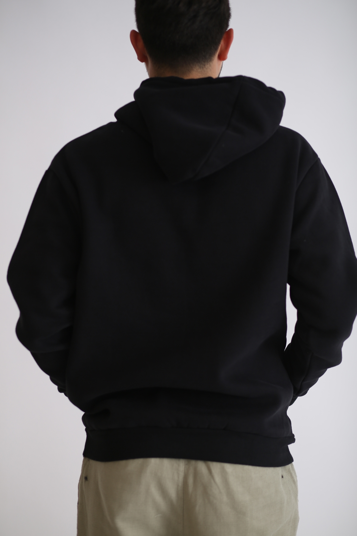 Siyah Kapşonlu Şardonlu Sweatshirt K-231