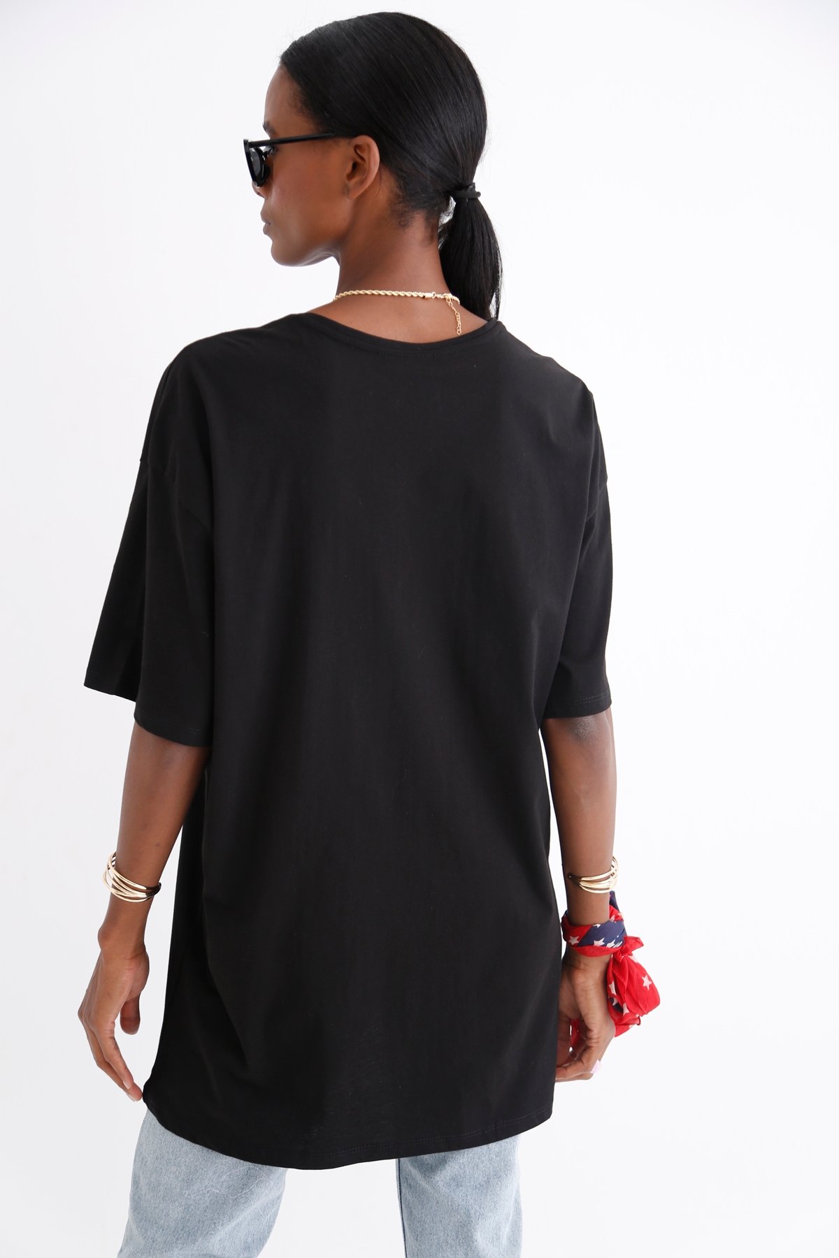 Siyah Kısa Kol Basic Tshirt 1295