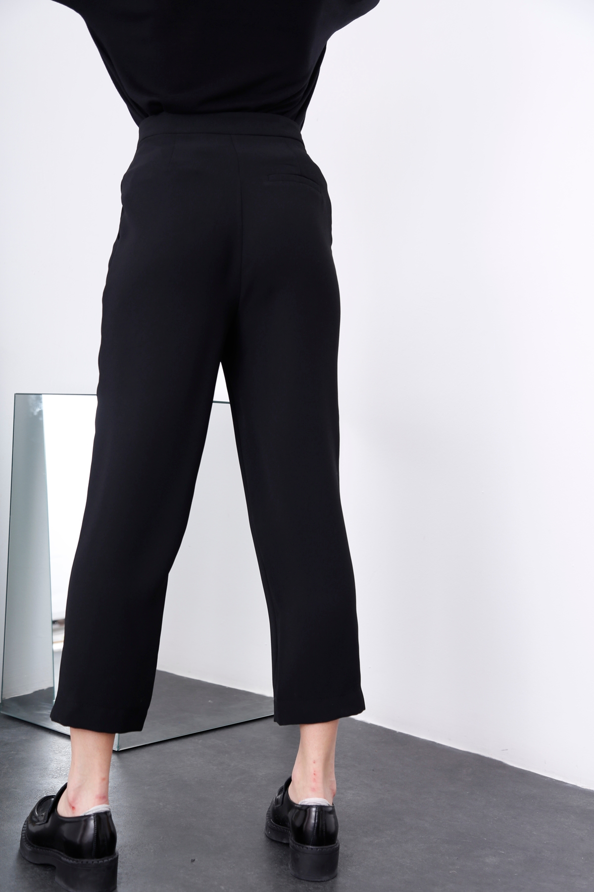 Siyah Klasik Krep Pantolon 5090