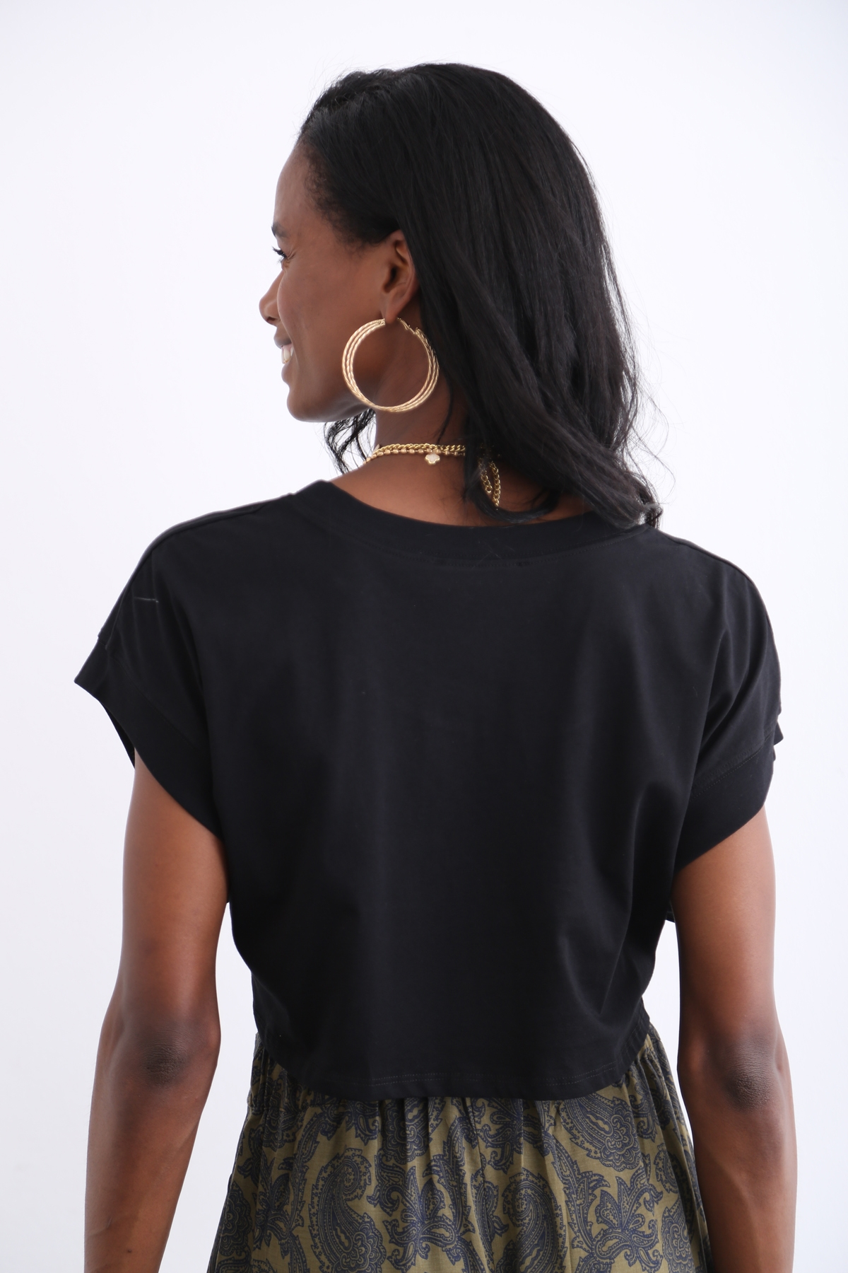 Siyah Önü Bağlamalı Tshirt 1479