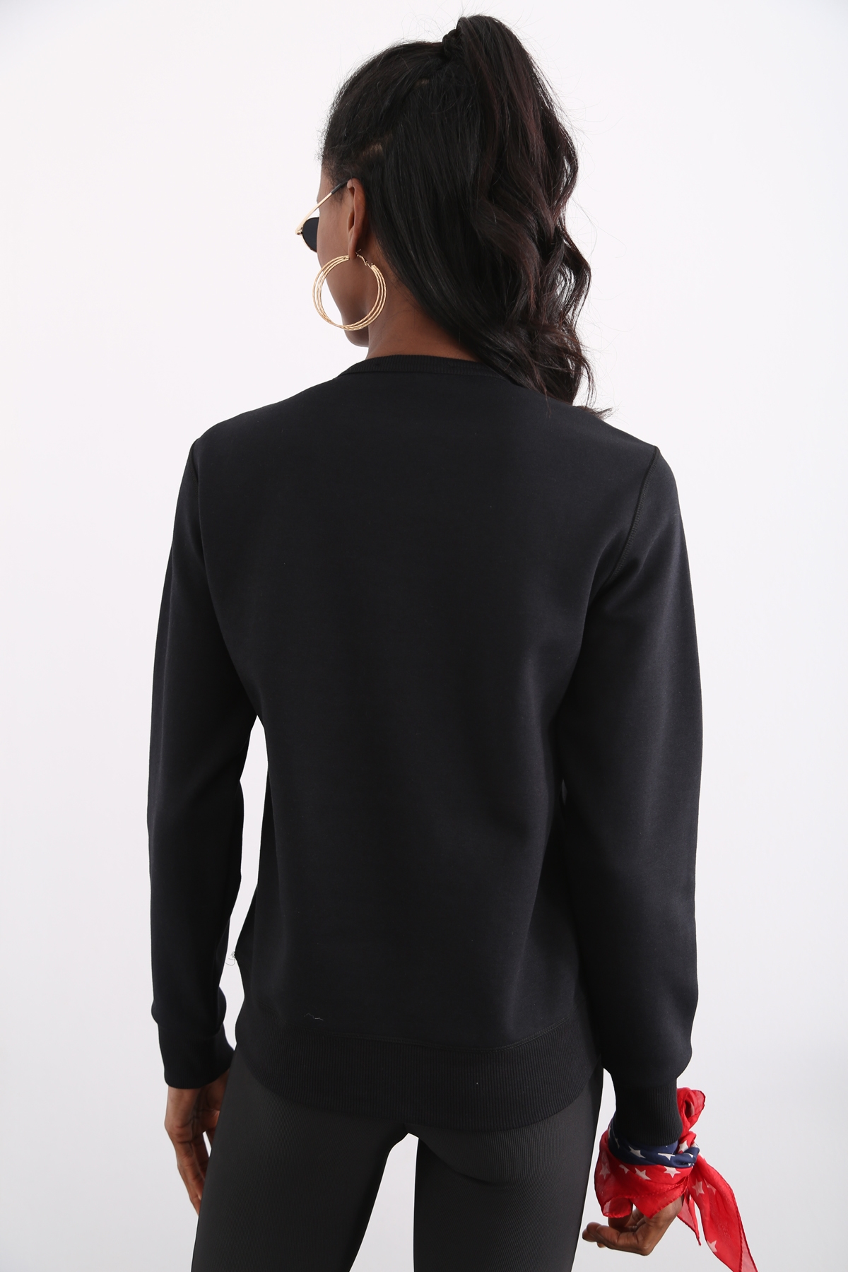 Siyah Organik Unisex Sweatshirt 