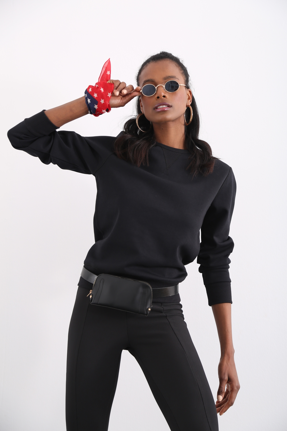 Siyah Organik Unisex Sweatshirt 