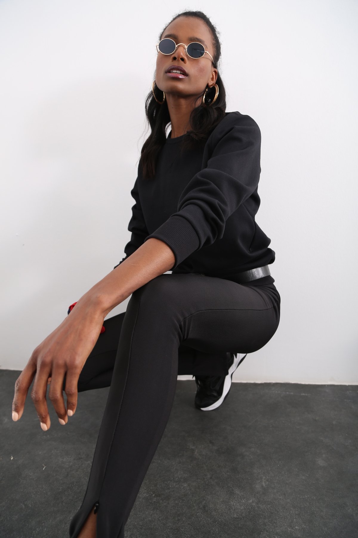 Siyah Organik Unisex Sweatshirt 