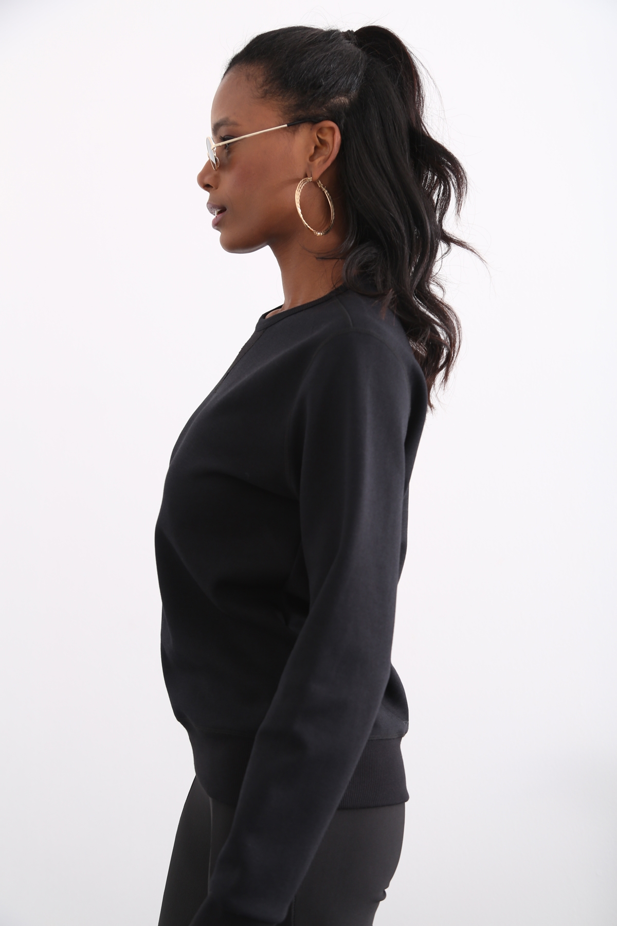 Siyah Organik Unisex Sweatshirt 