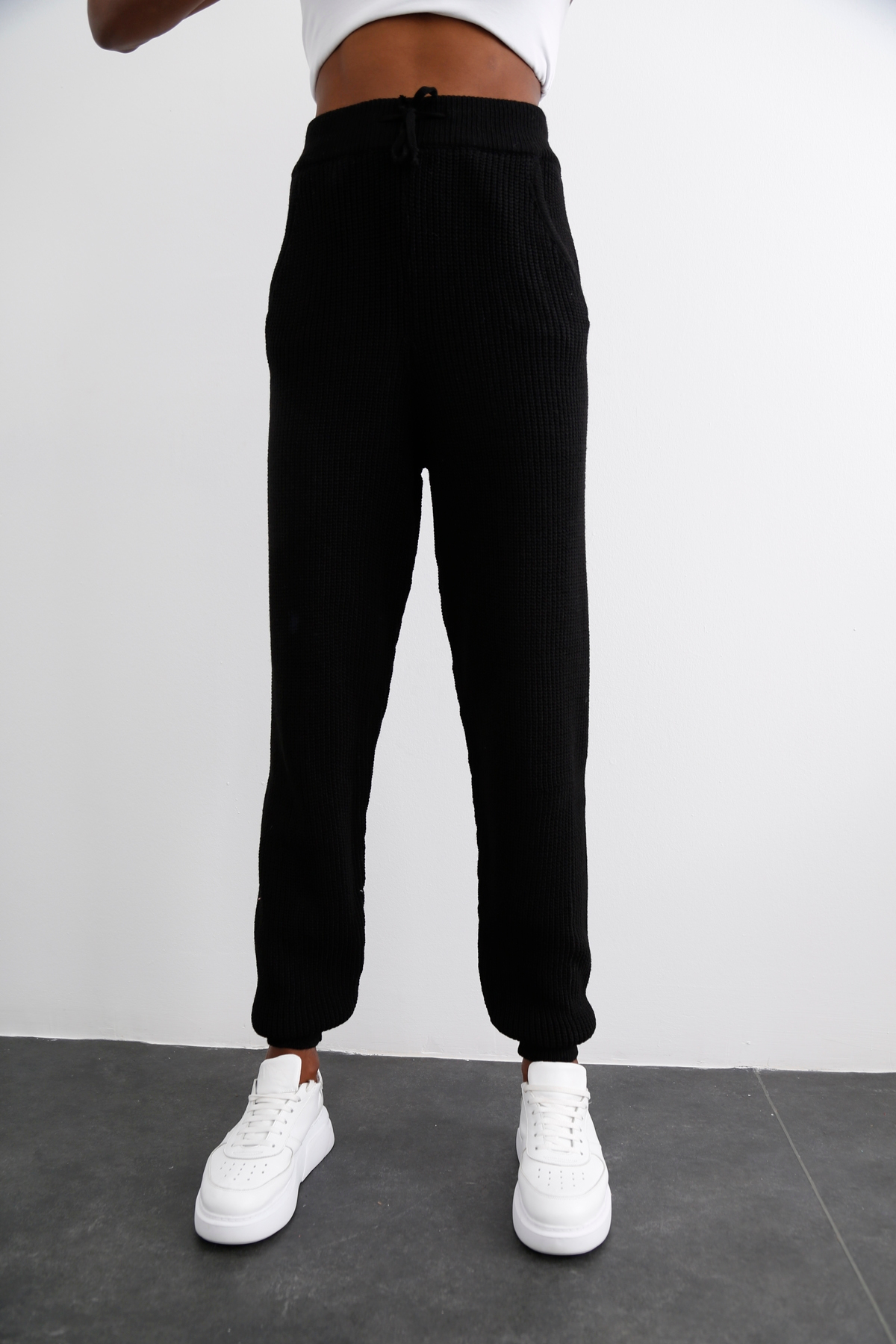 Siyah Örme Pantolon 2136