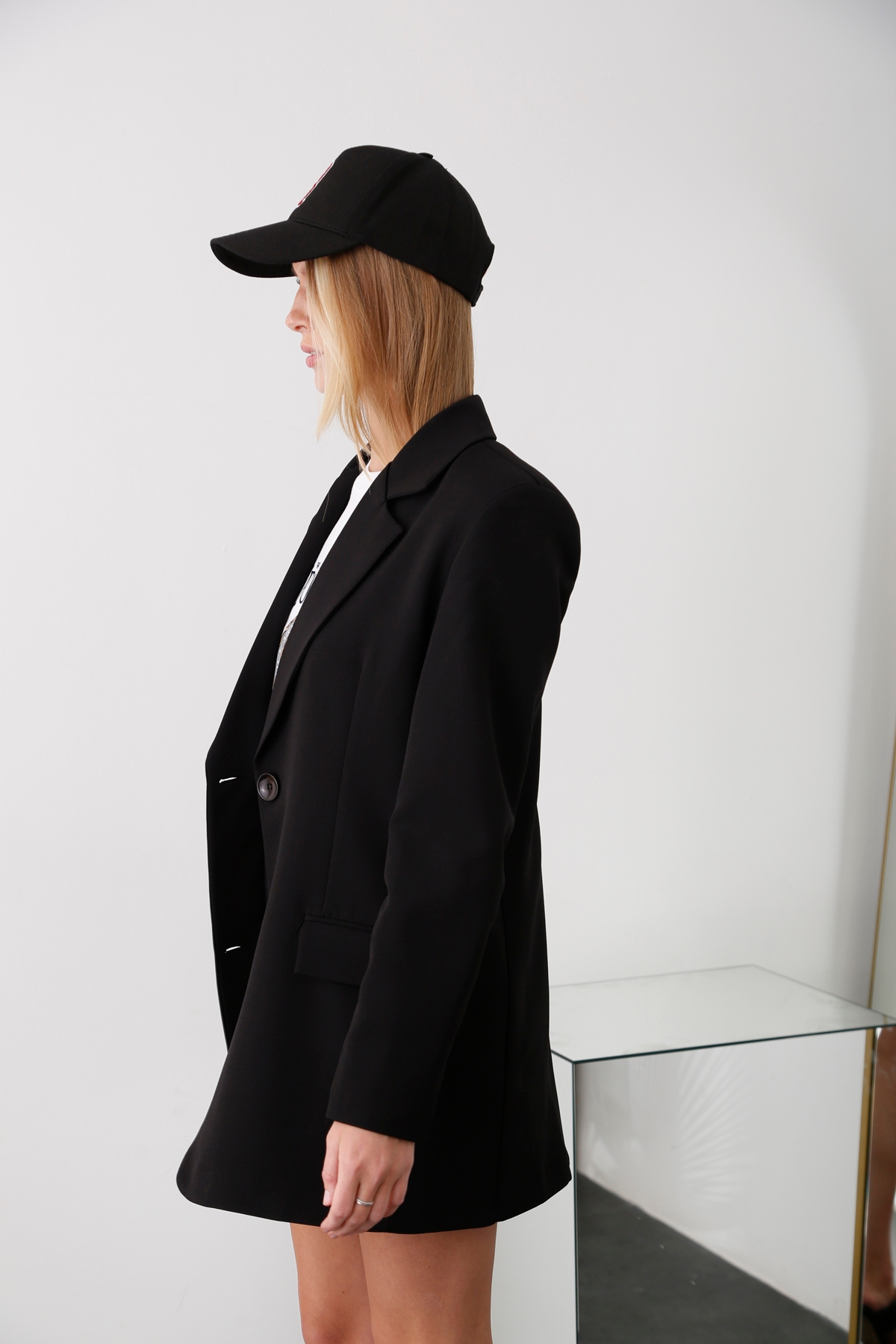 Siyah Oversize Blazer Ceket 5101
