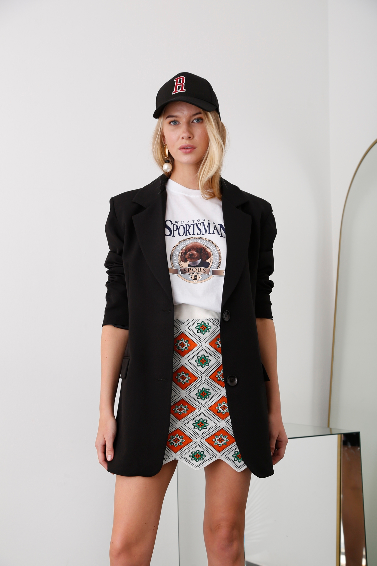 Siyah Oversize Blazer Ceket 5101