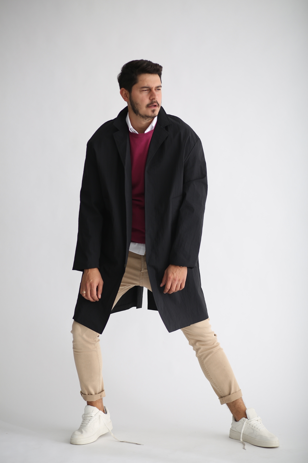 Siyah Oversize Rüzgarlık 4494