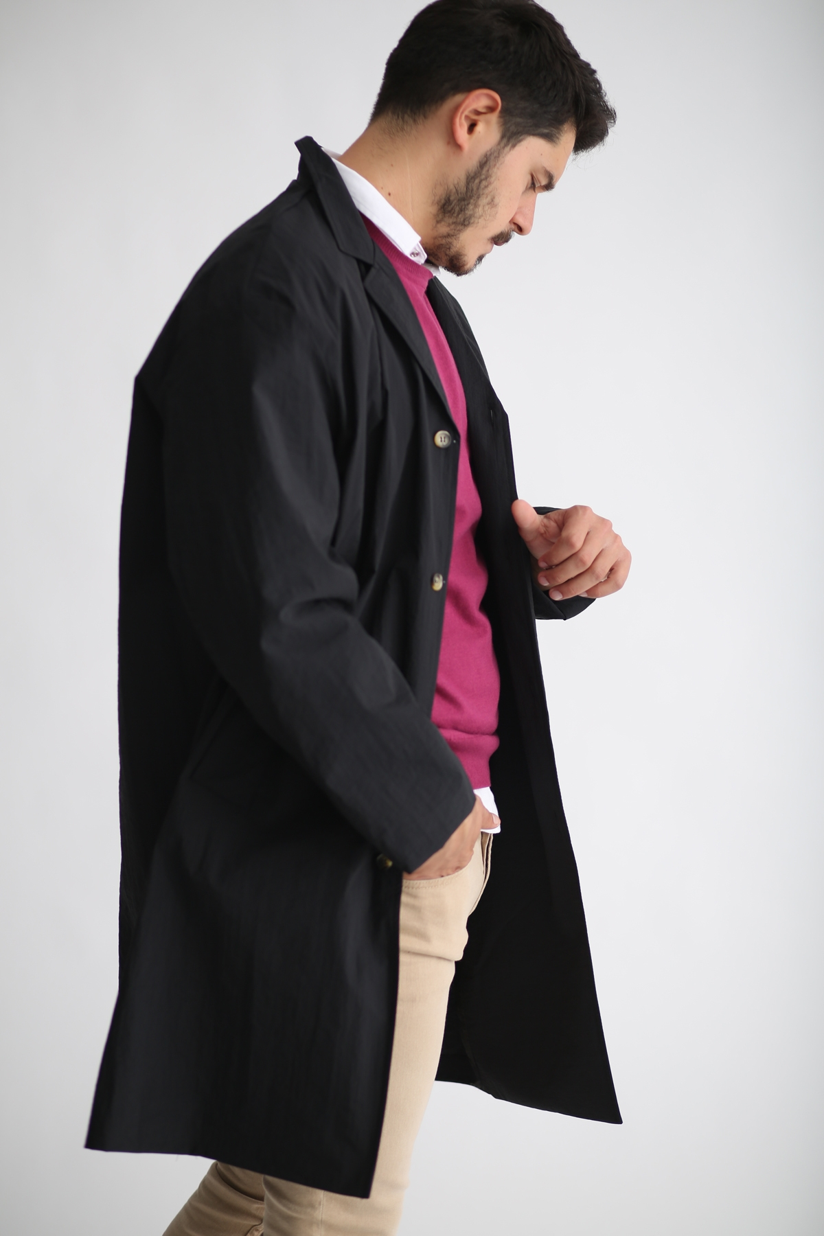 Siyah Oversize Rüzgarlık 4494