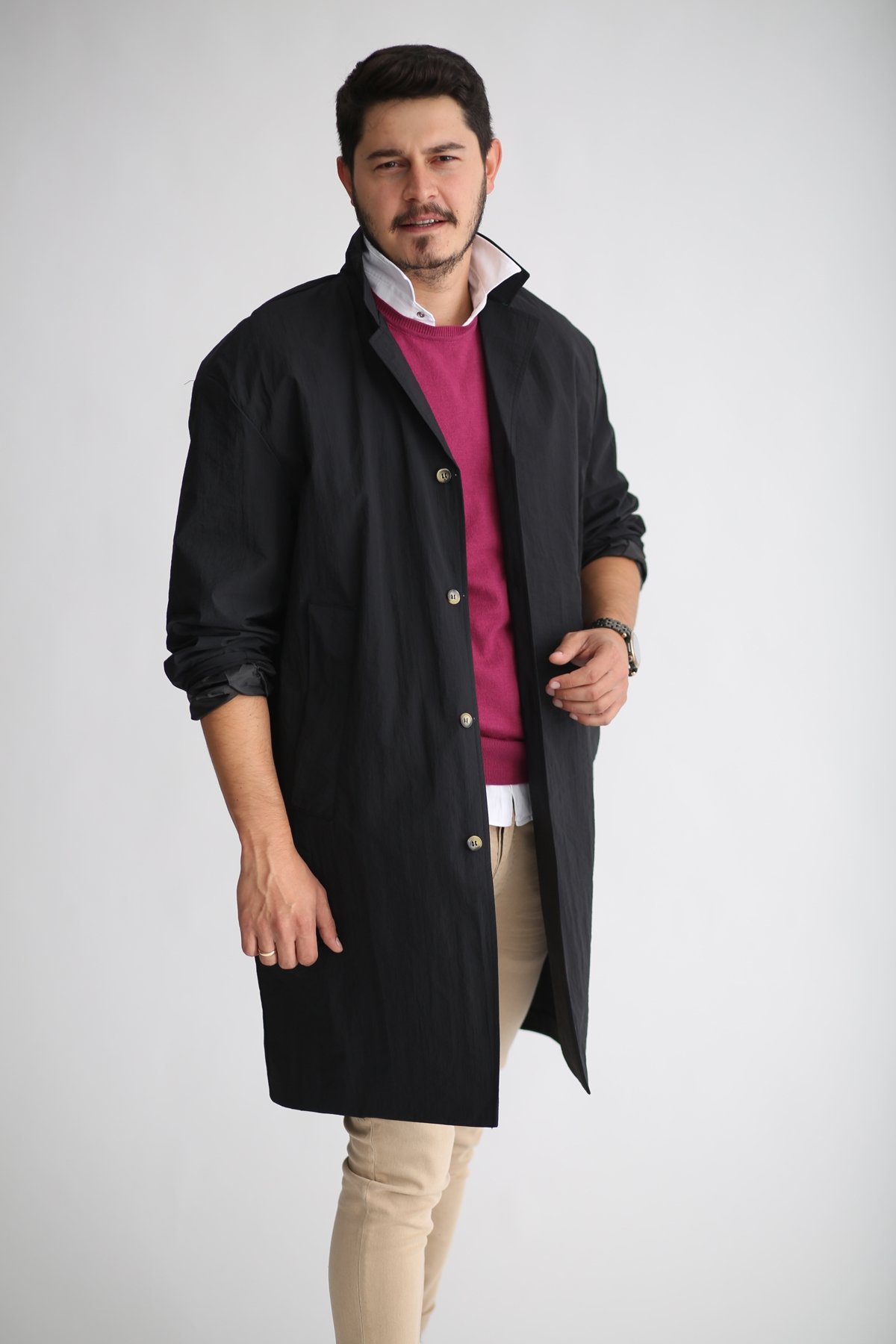 Siyah Oversize Rüzgarlık 4494