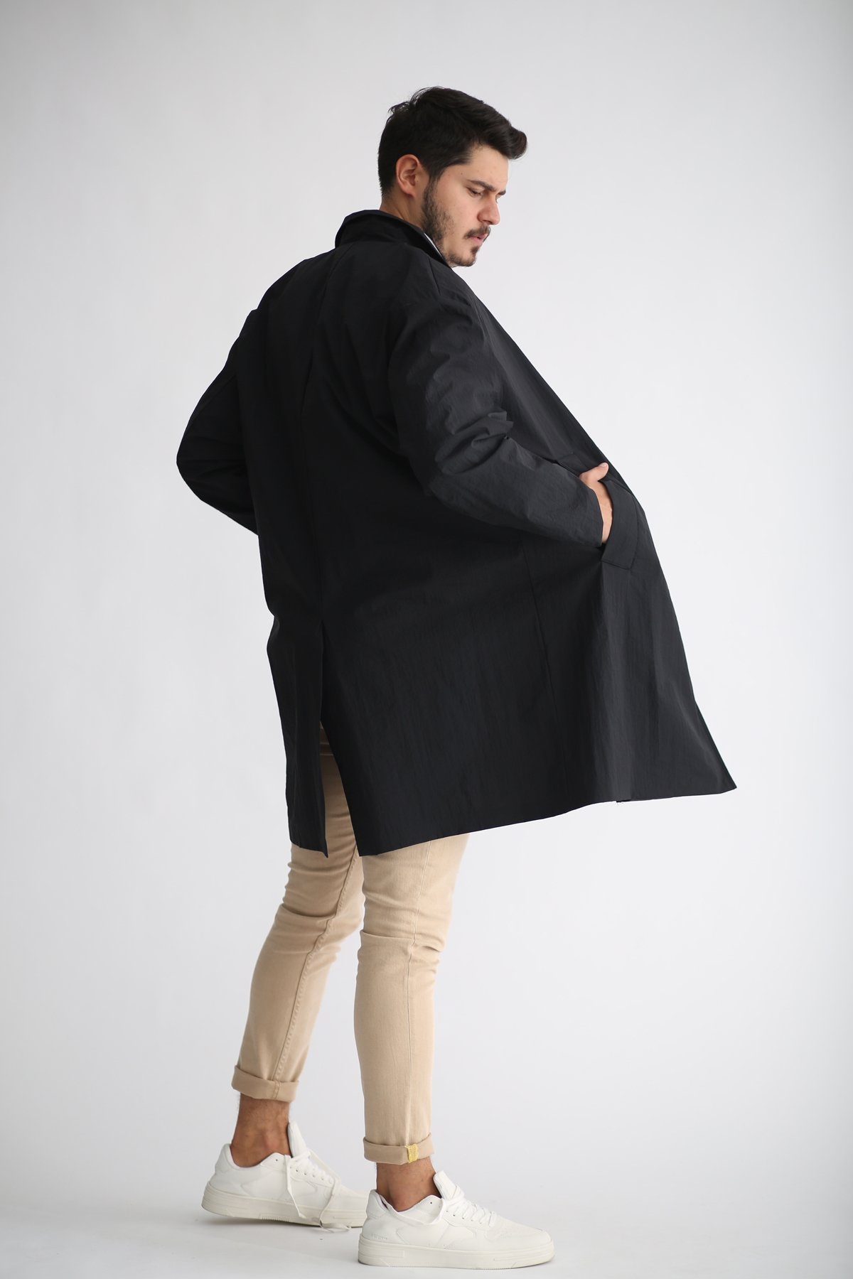 Siyah Oversize Rüzgarlık 4494