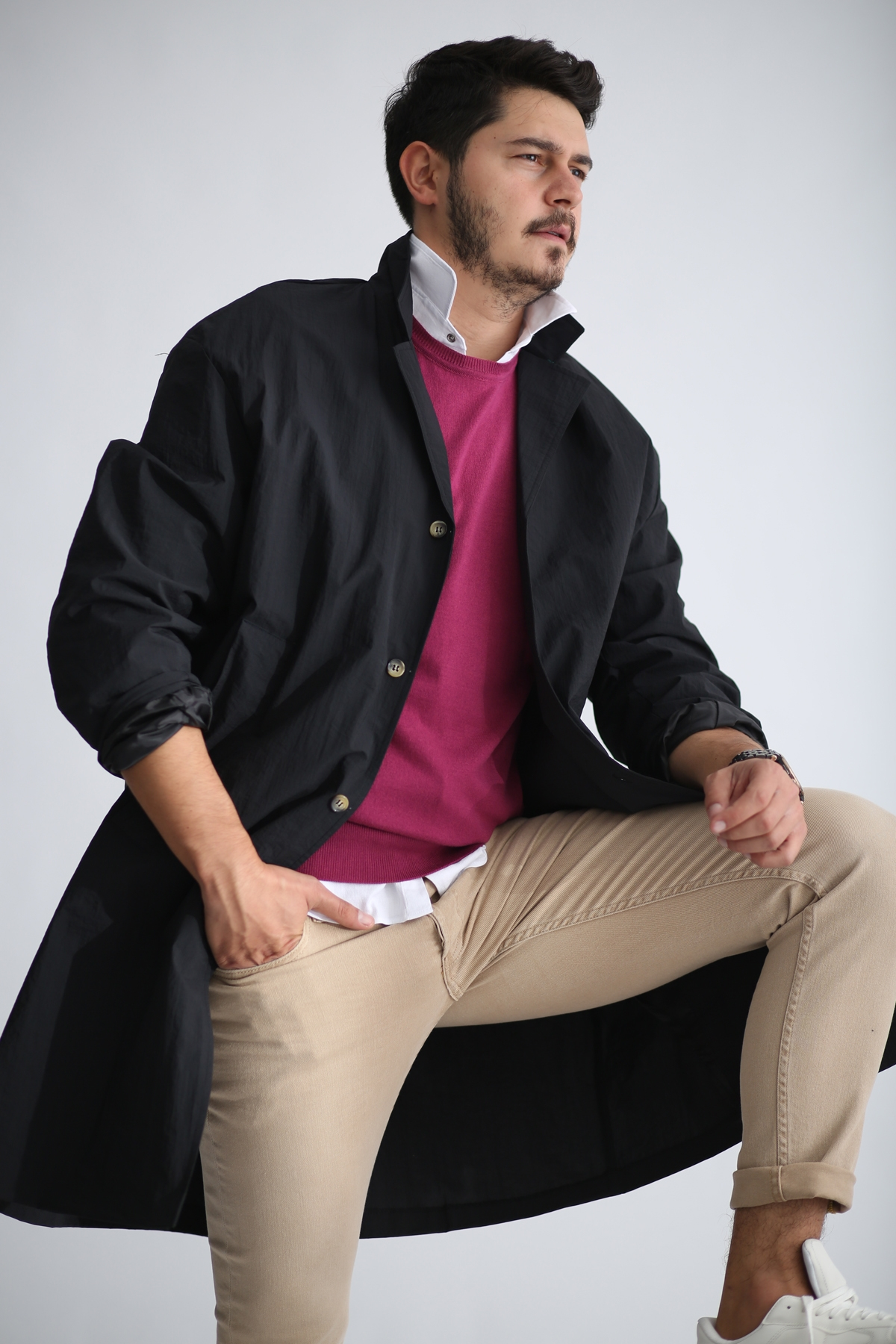 Siyah Oversize Rüzgarlık 4494