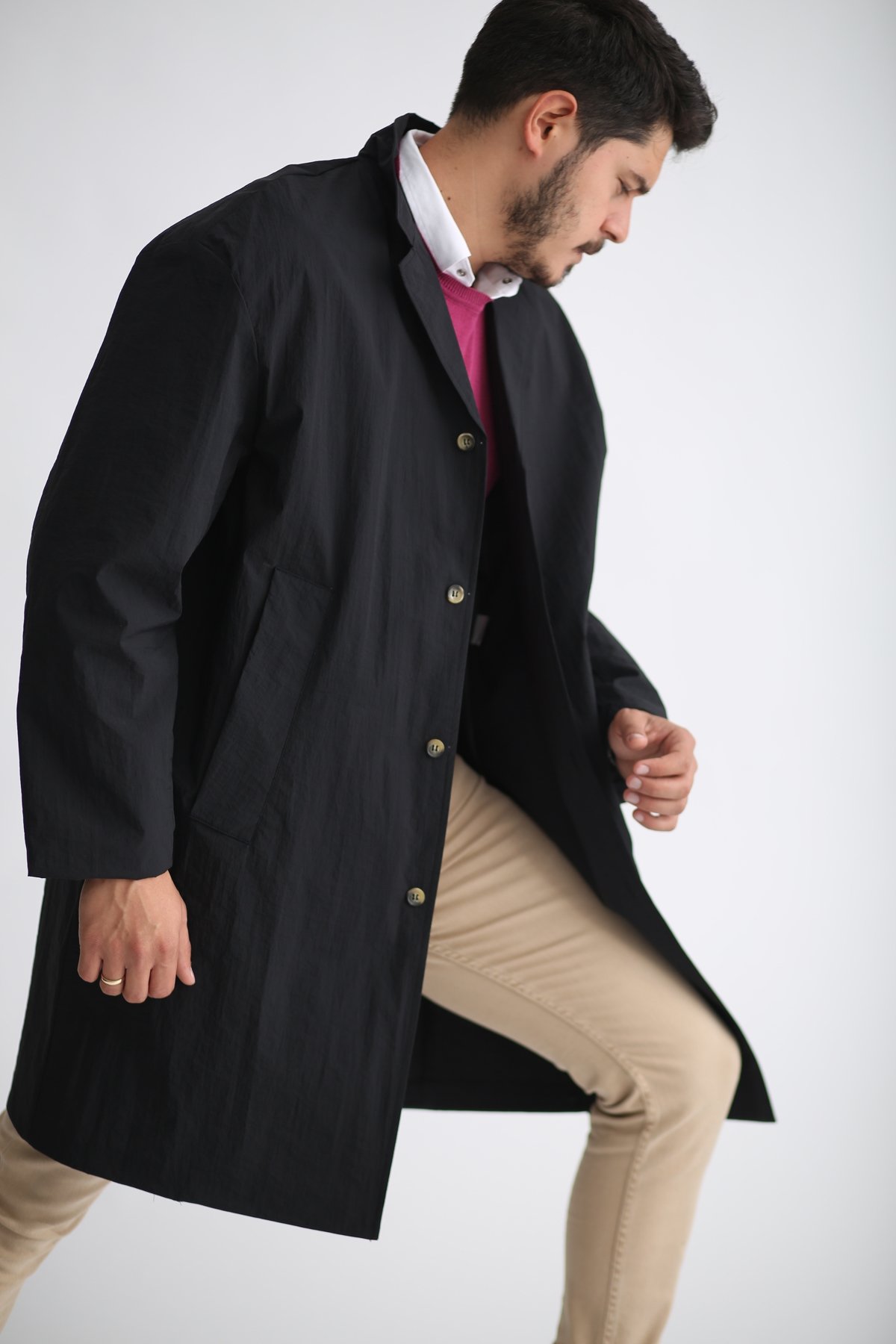 Siyah Oversize Rüzgarlık 4494