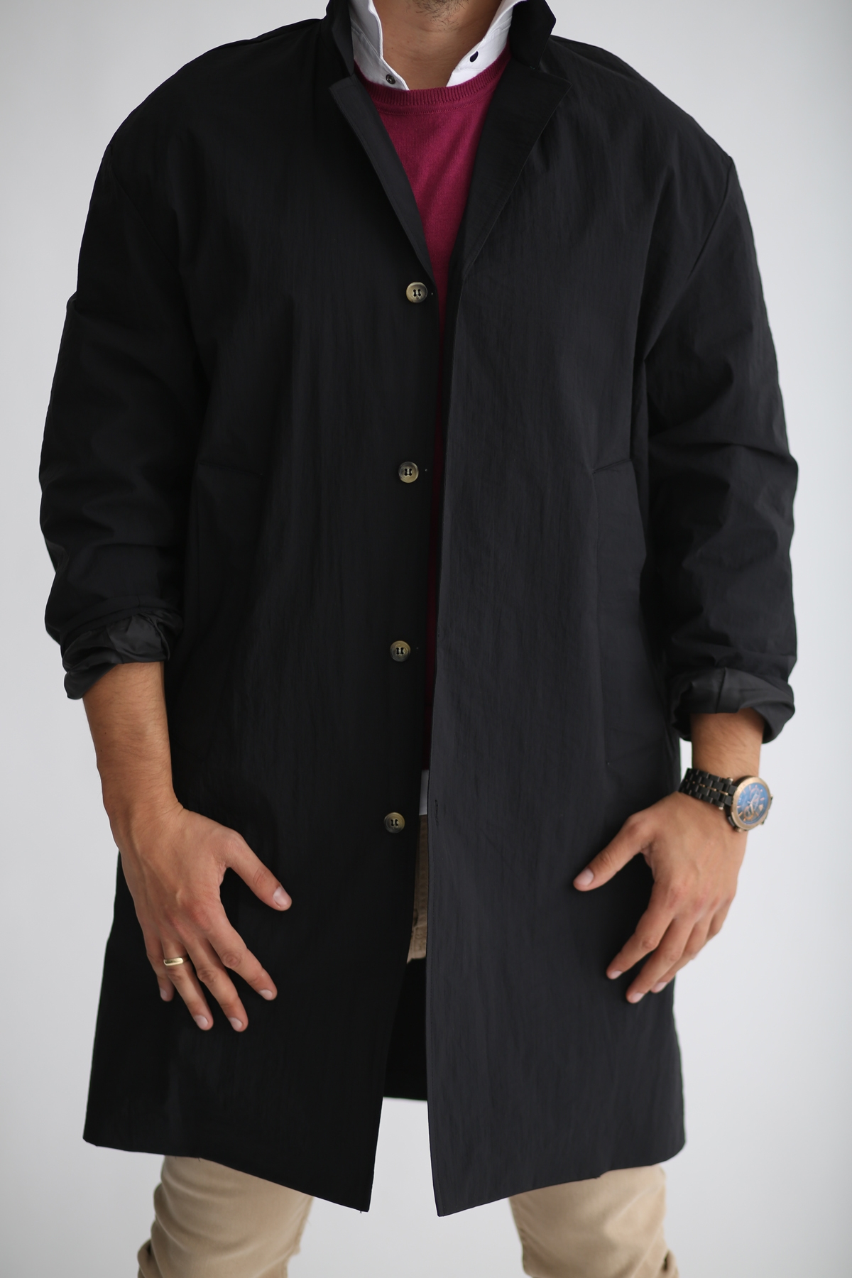 Siyah Oversize Rüzgarlık 4494