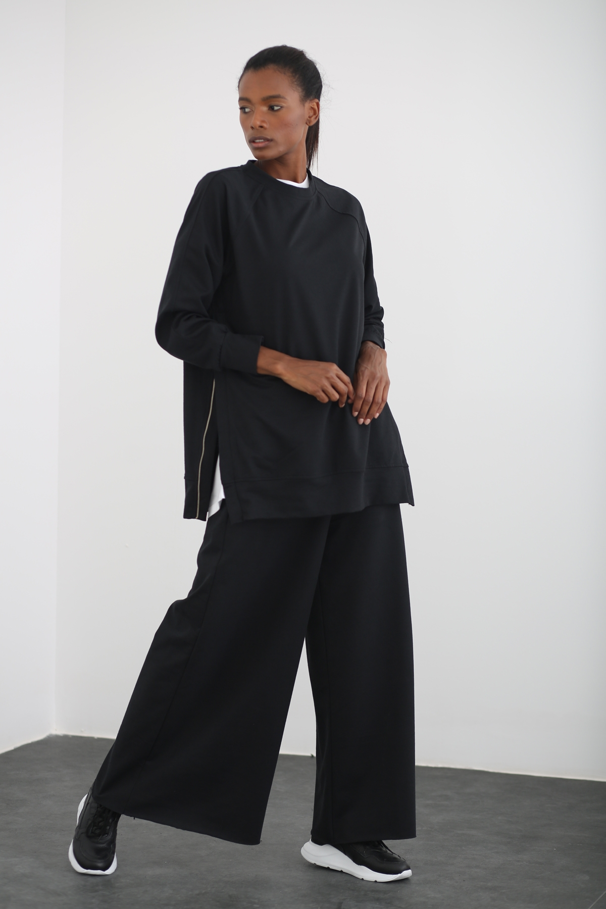 Siyah Oversize Sweatshirt 1315