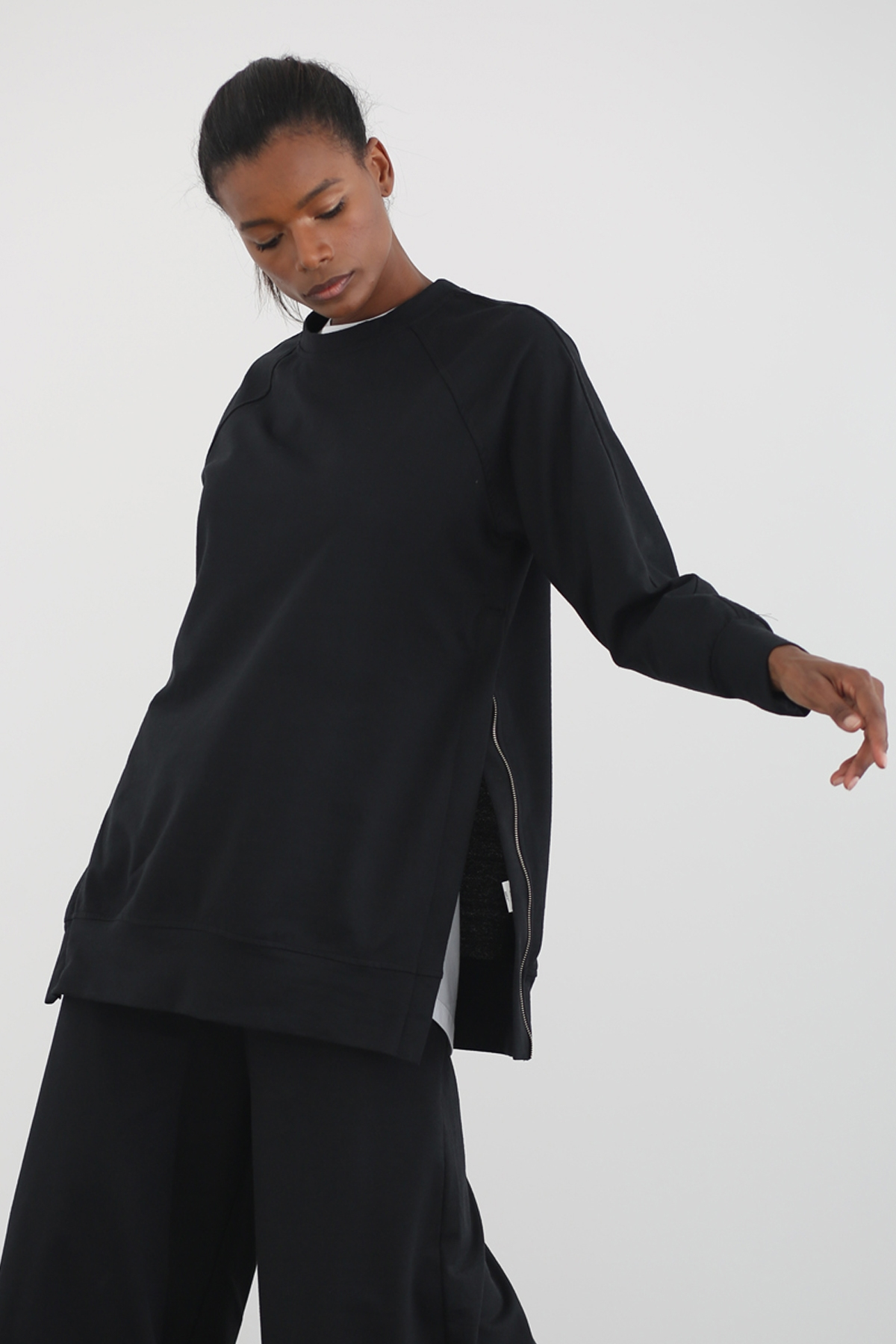 Siyah Oversize Sweatshirt 1315