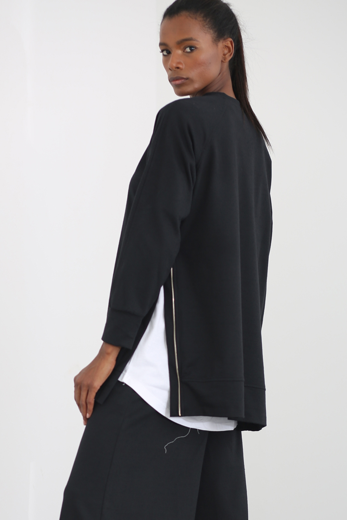 Siyah Oversize Sweatshirt 1315