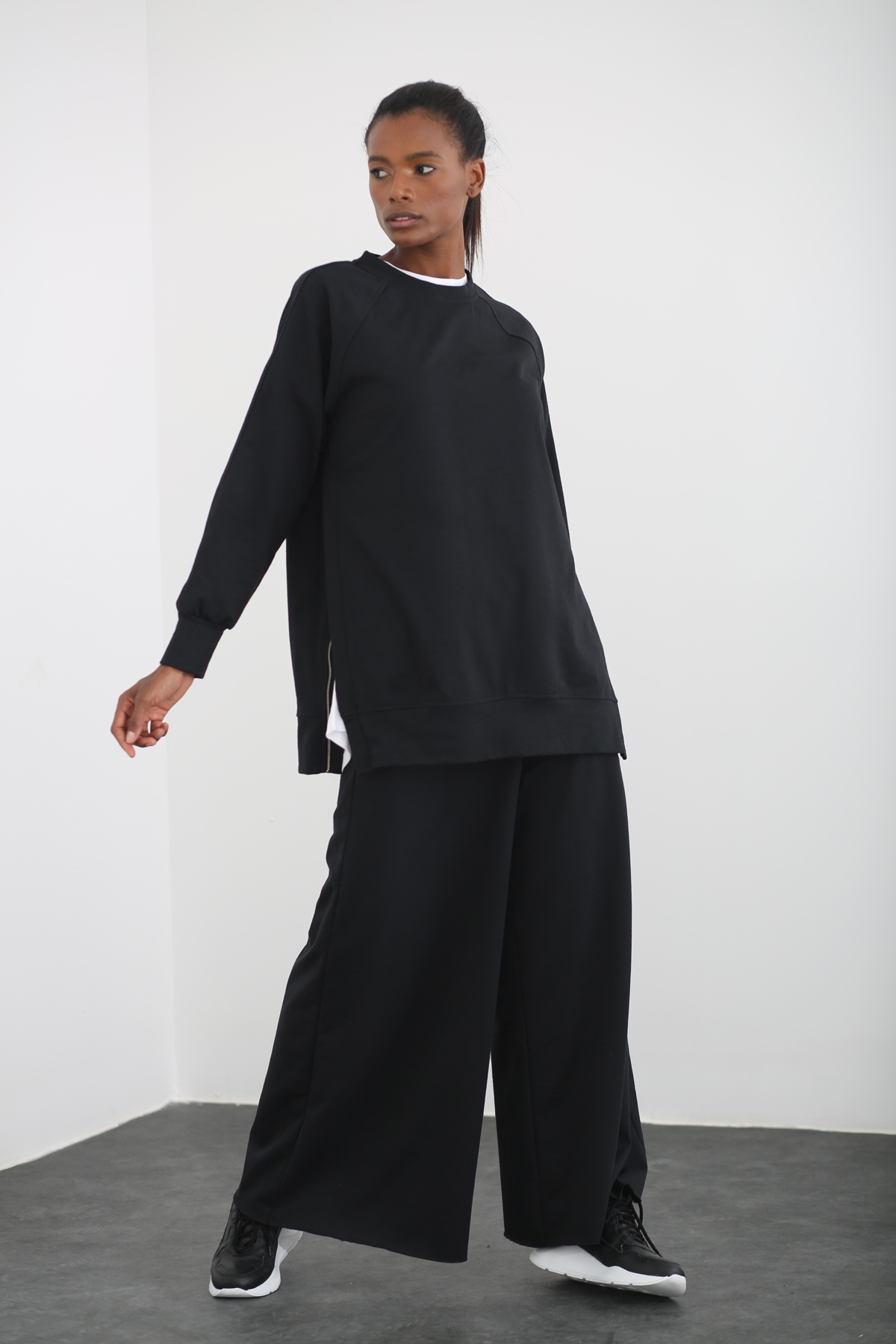 Siyah Oversize Sweatshirt 1315