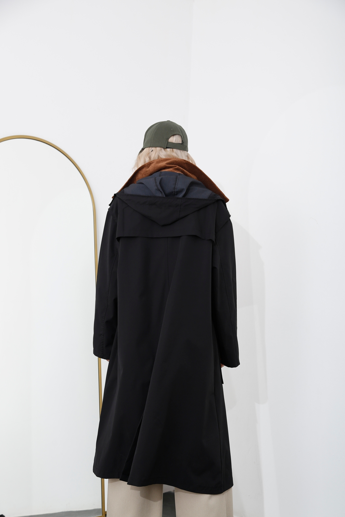 Siyah Oversize Trenchcoat 54109