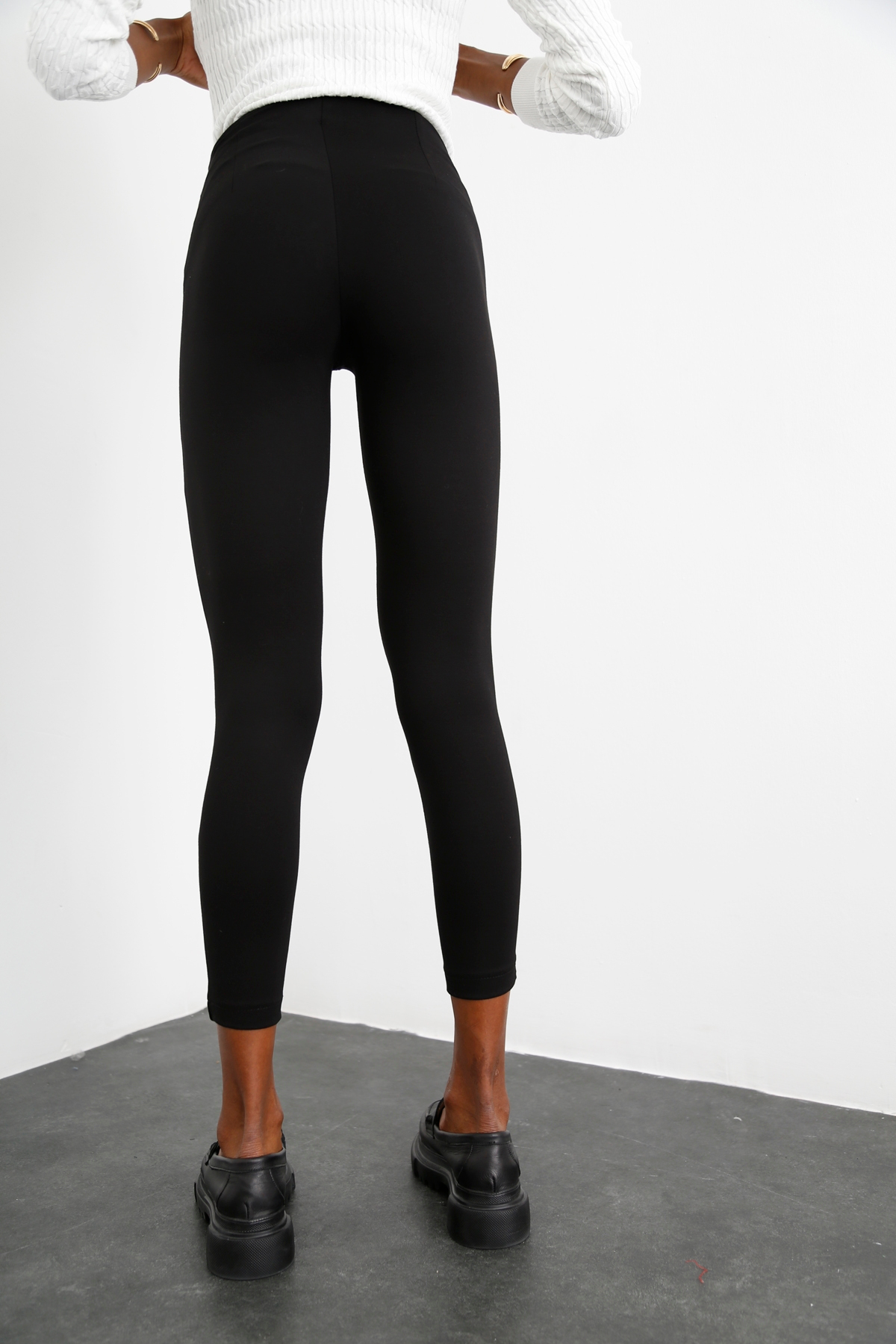 Siyah Pensli Stretch Pantolon 23078