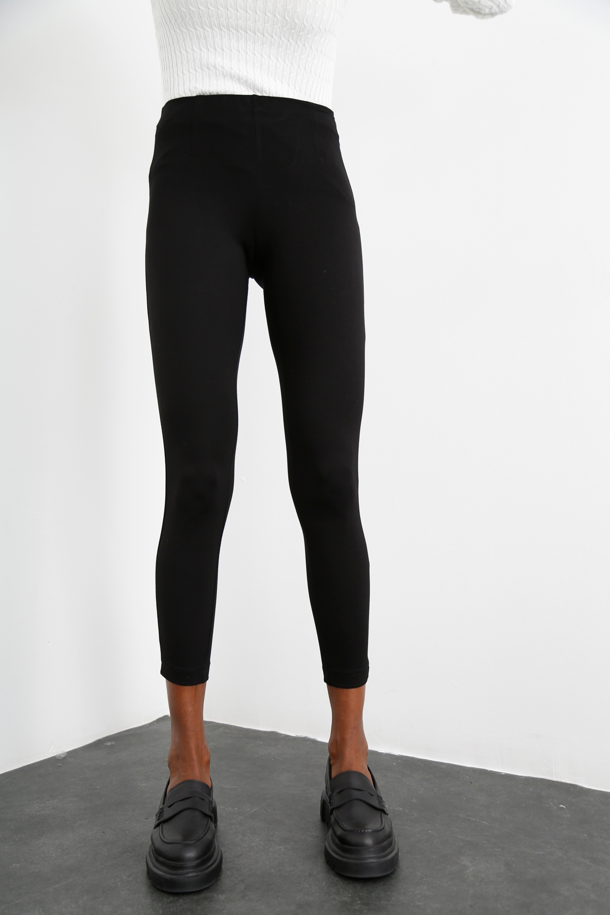 Siyah Pensli Stretch Pantolon 23078