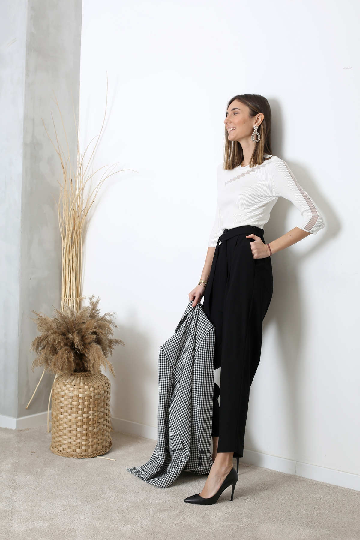 Siyah Pileli Krep Pantolon-2013 