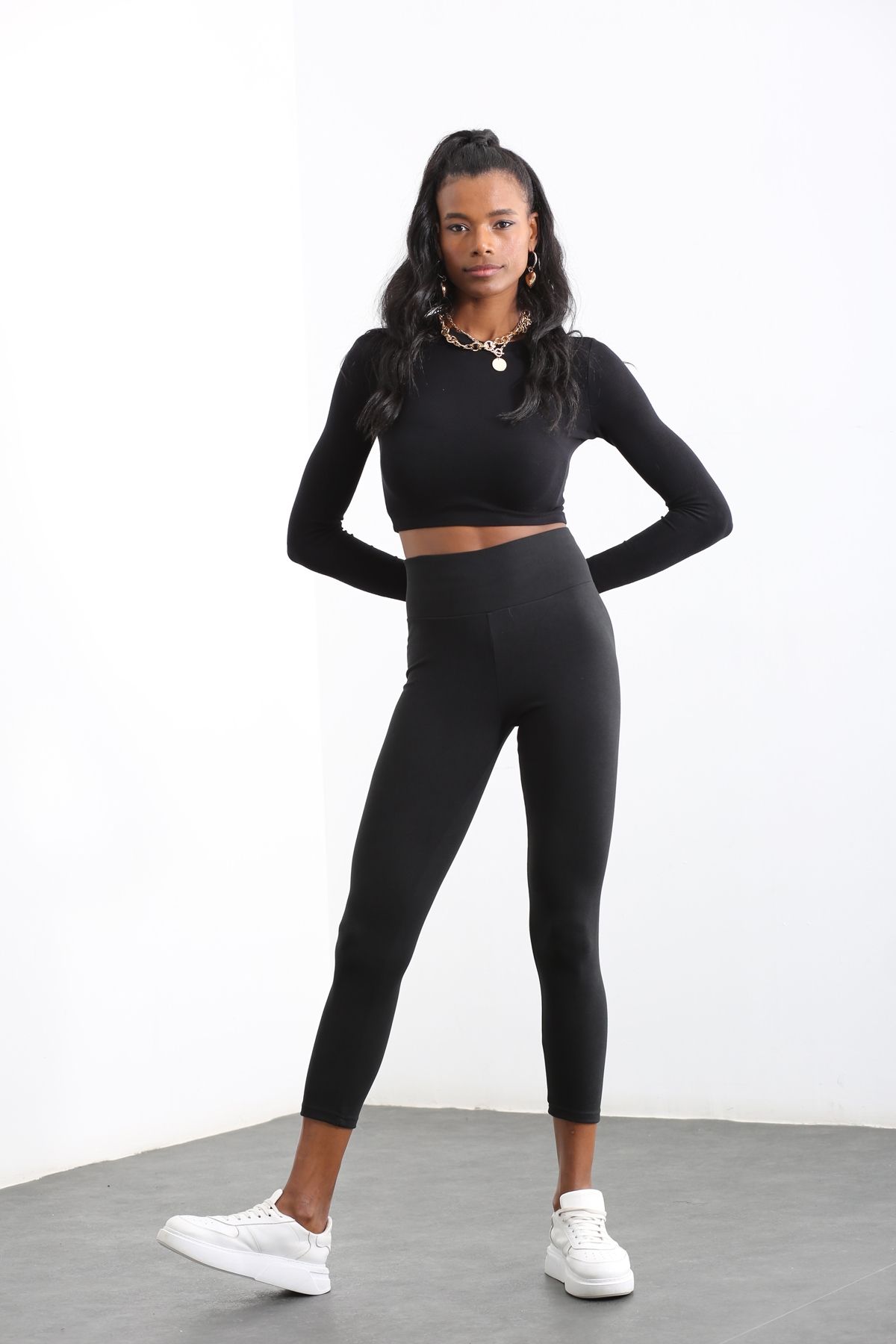 Siyah Polar Tayt 143