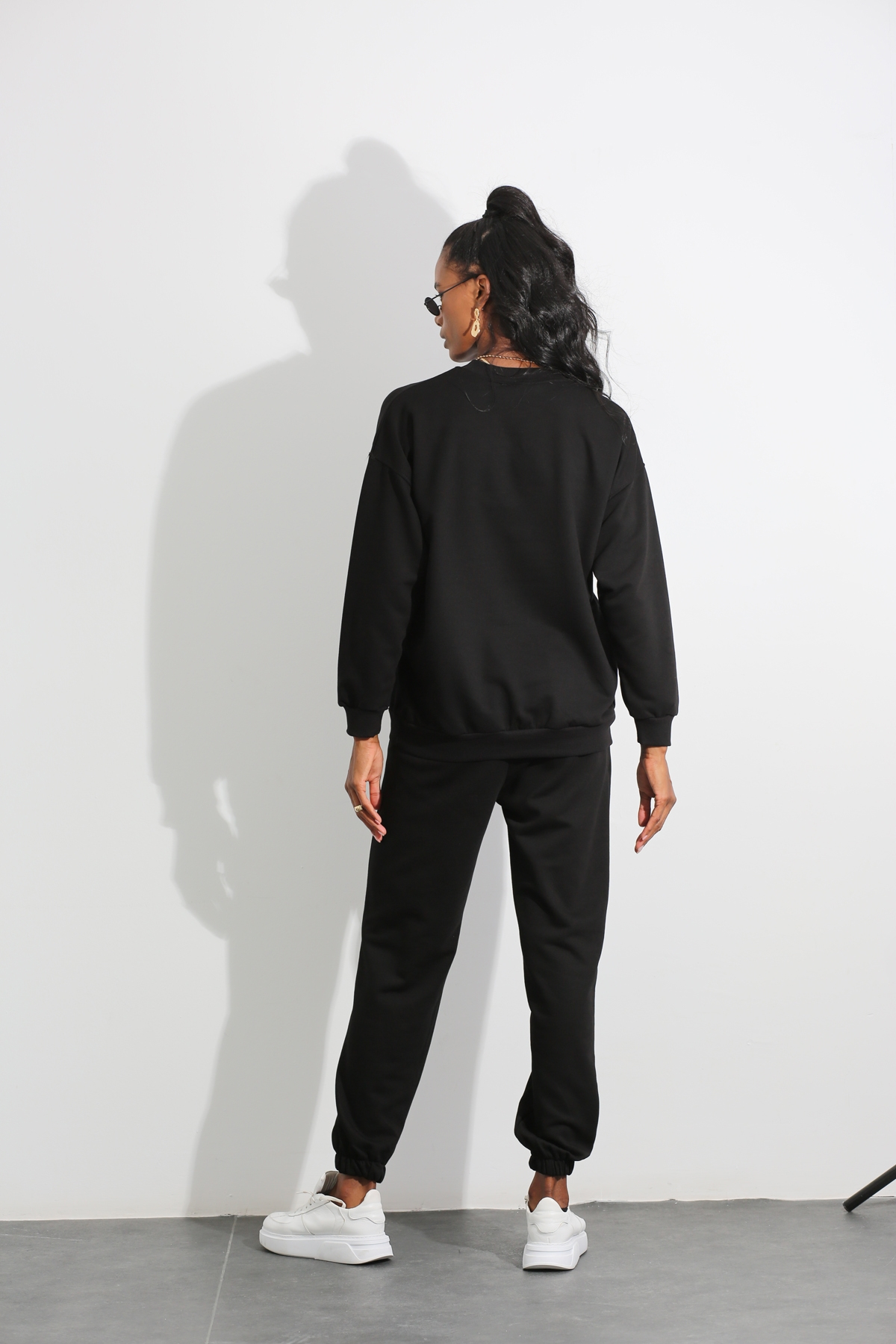 Siyah Santa Sweat Takım 3808