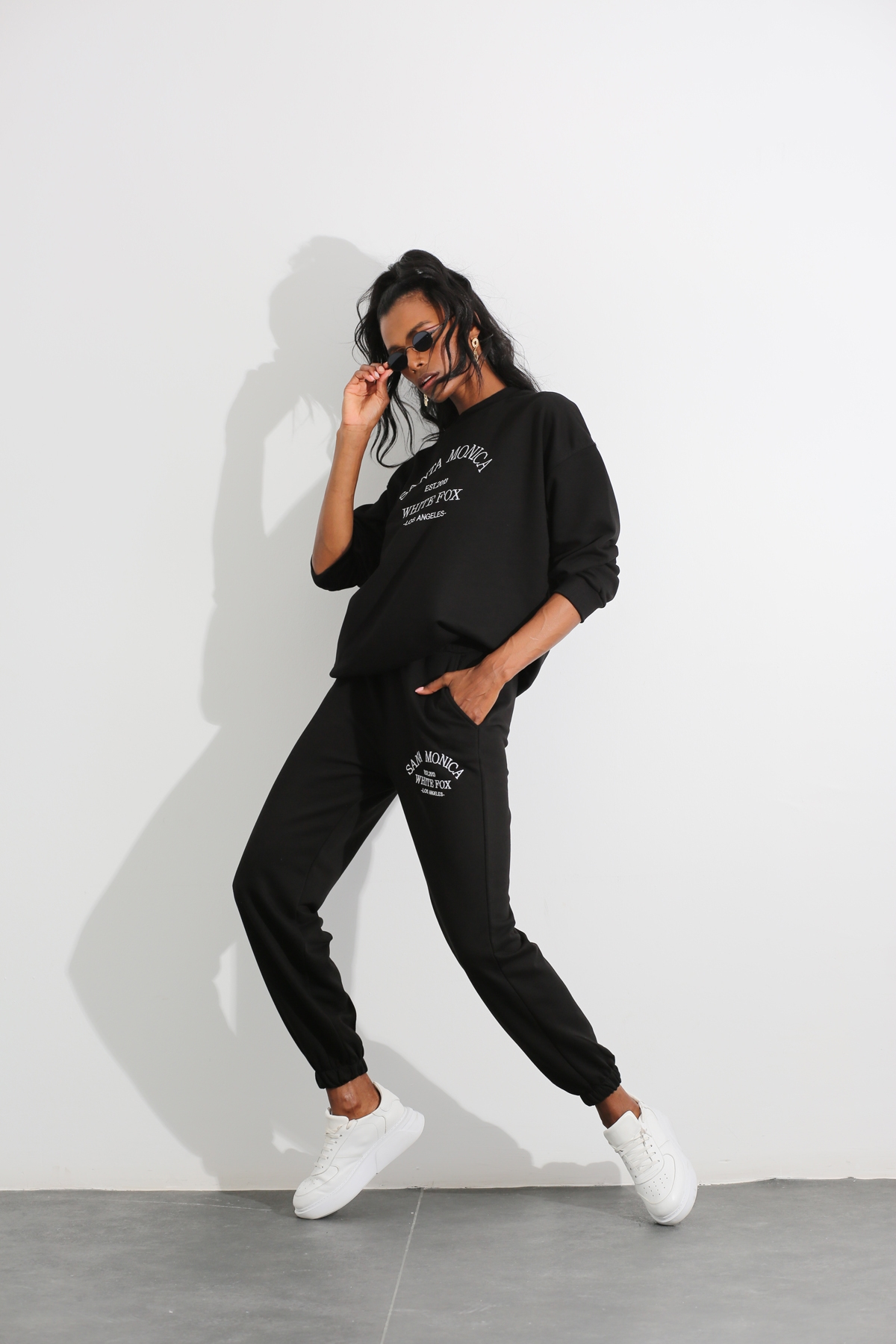 Siyah Santa Sweat Takım 3808