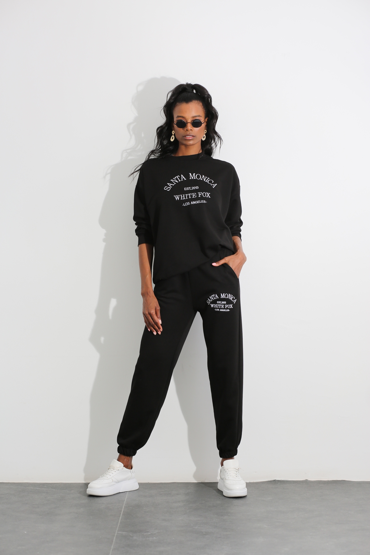 Siyah Santa Sweat Takım 3808