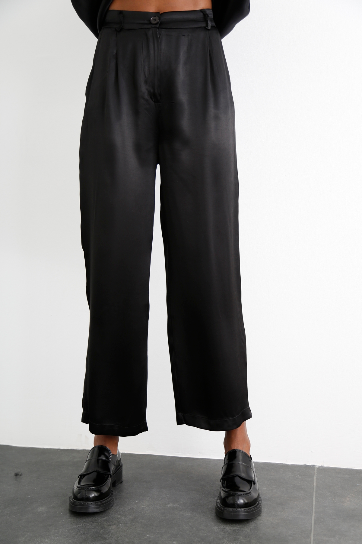 Siyah Saten Pantolon 50497
