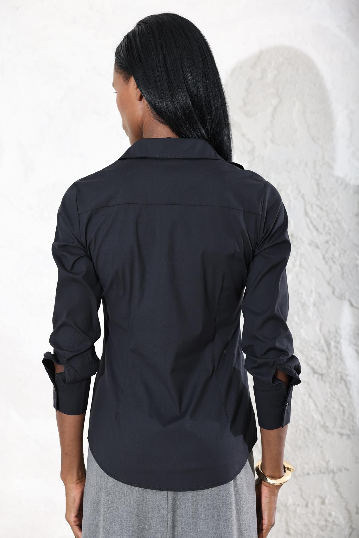 Siyah Slim Fit Gömlek 