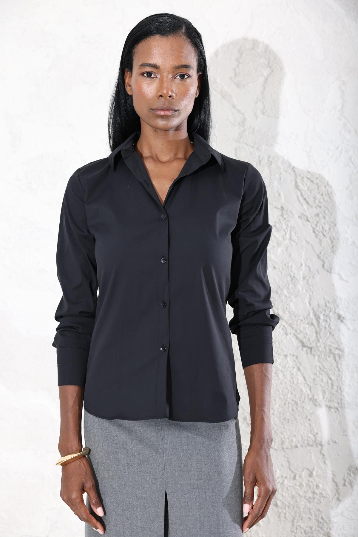 Siyah Slim Fit Gömlek 