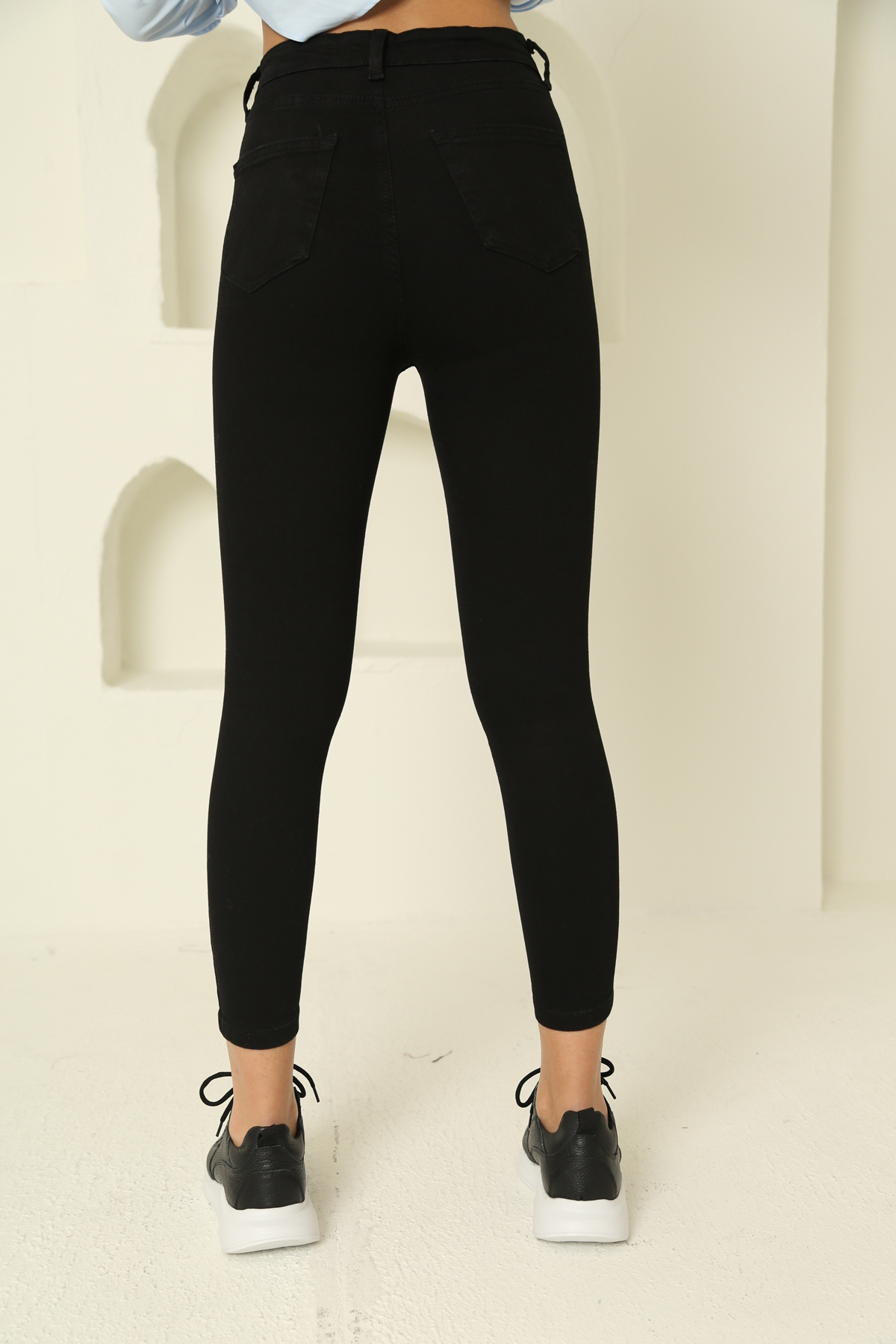 Siyah Slim Fit Jean Pantolon 