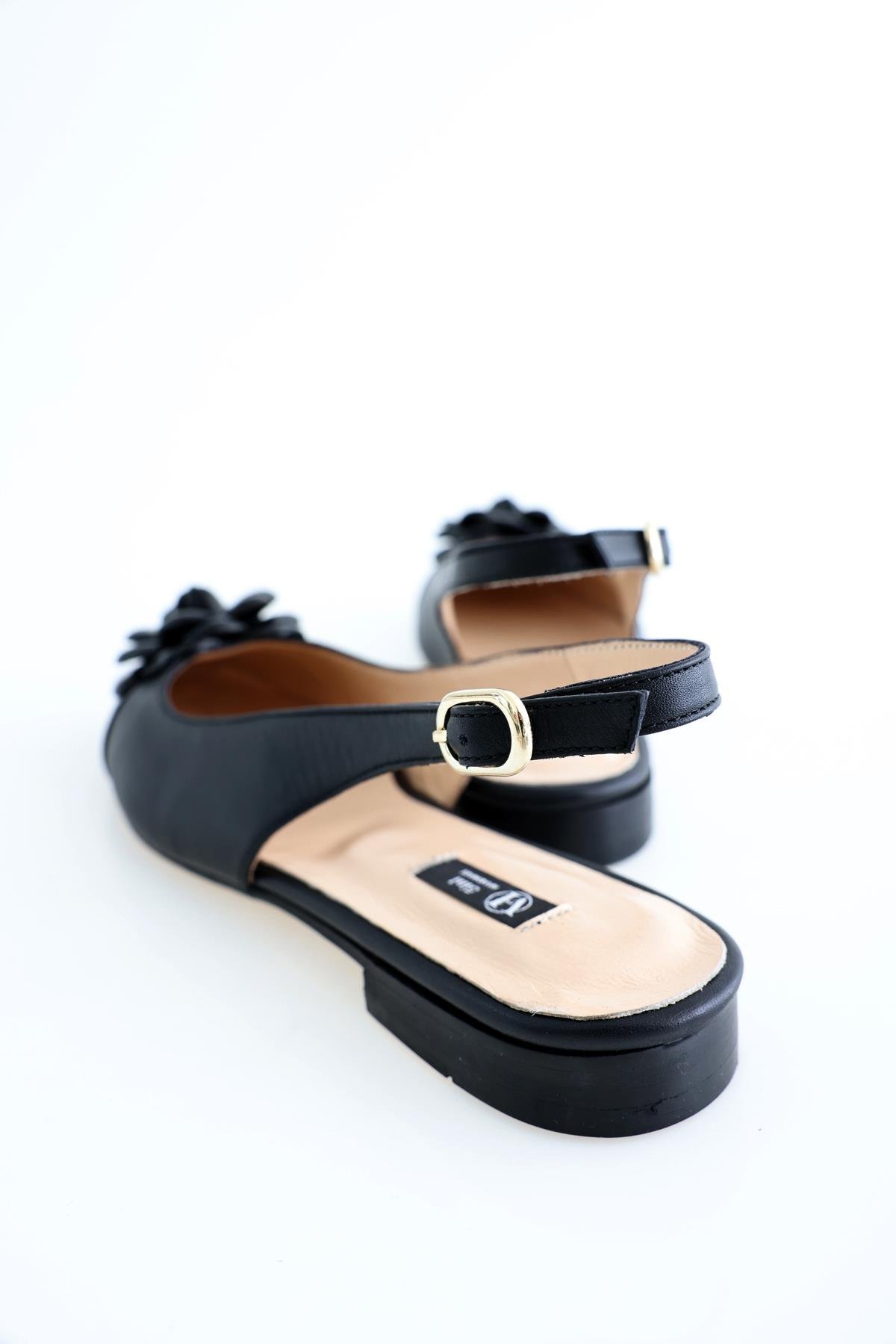 Siyah Slingback Babet 209