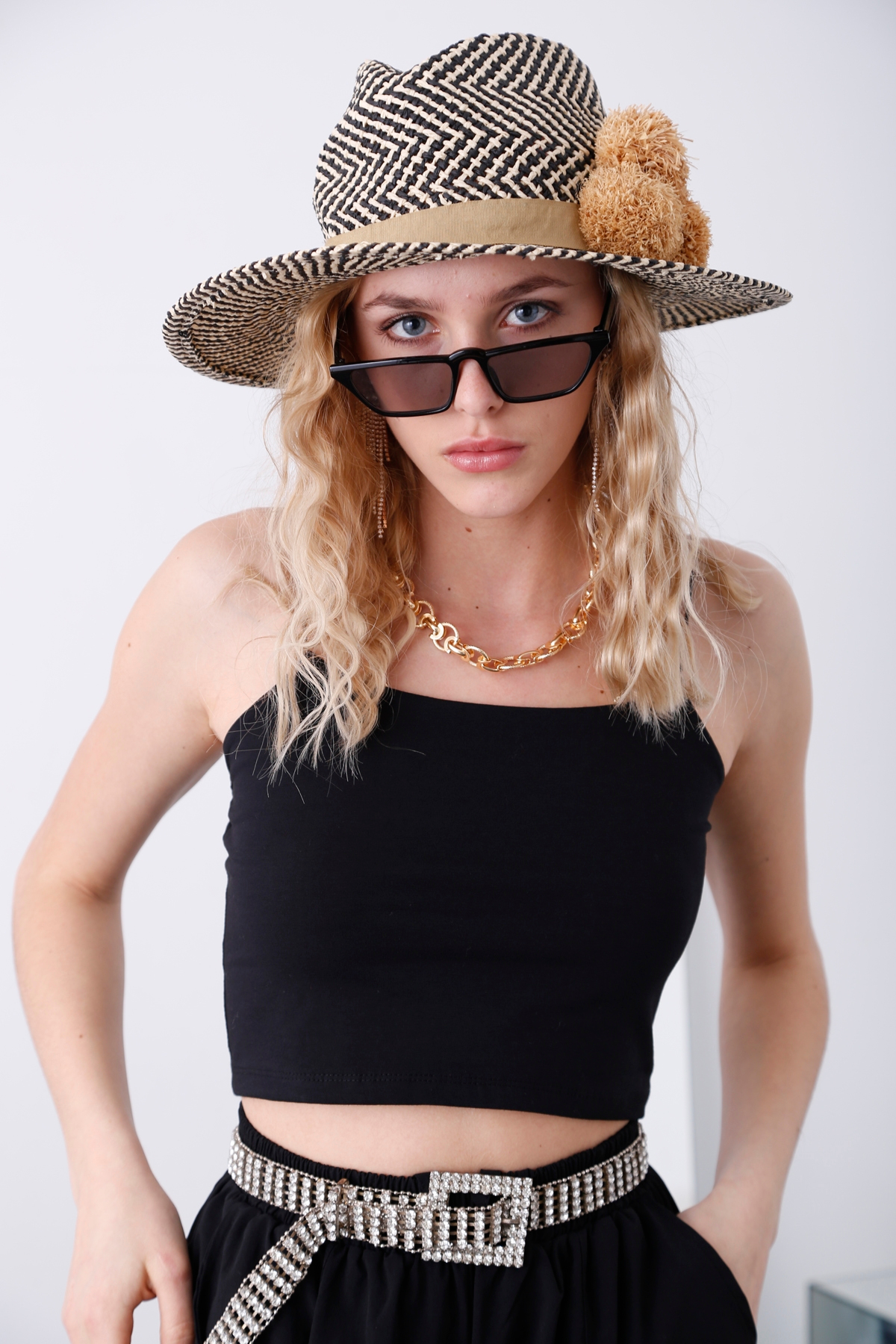 Siyah Spagetti Askılı Büstiyer 3077