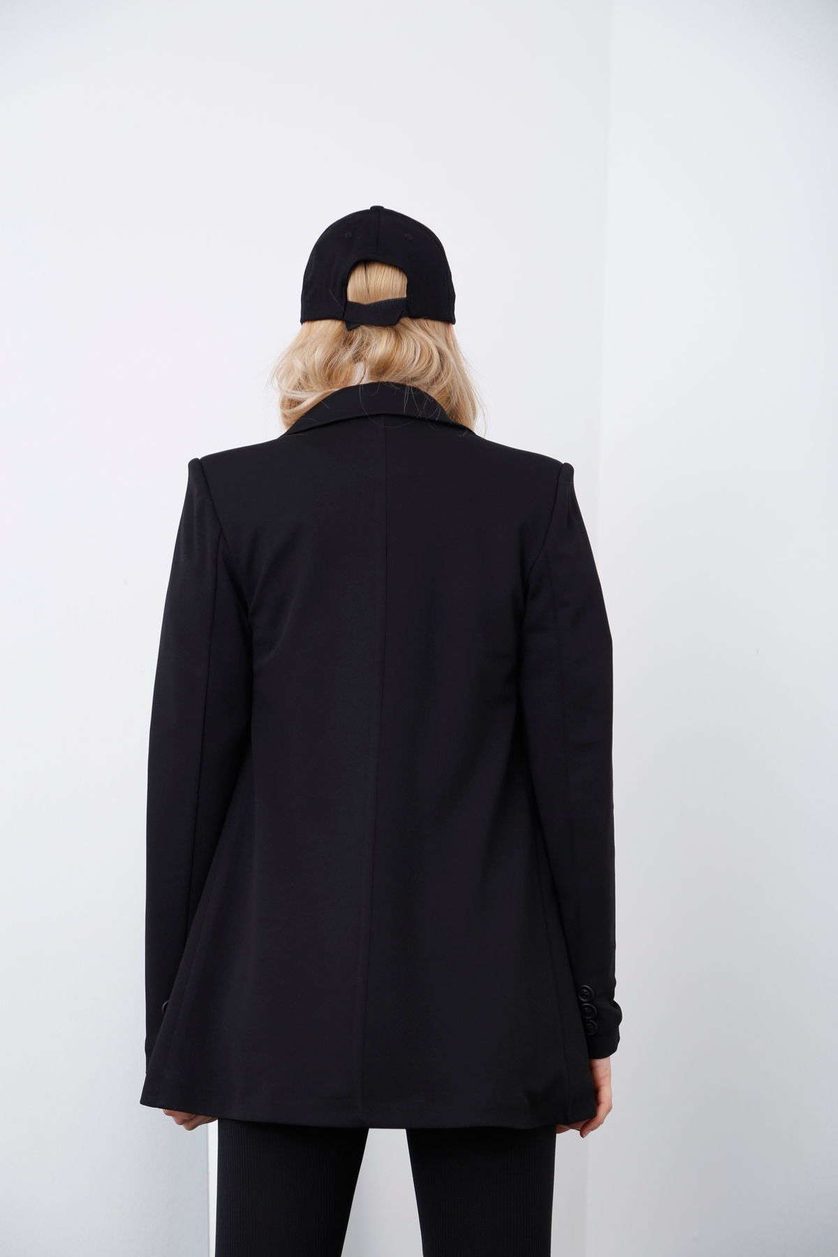 Siyah Tek Düğme Blazer Ceket 3133-05