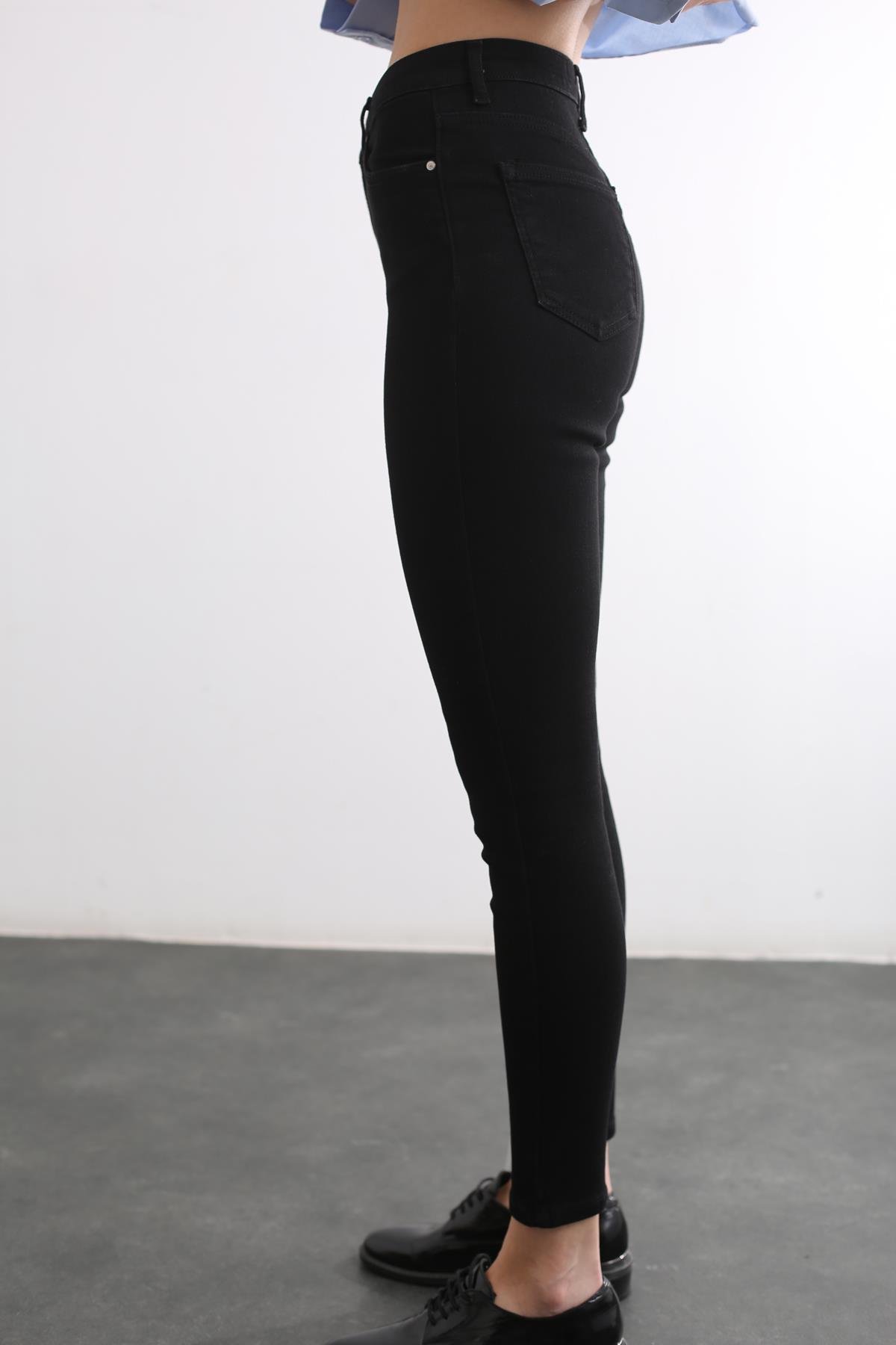 Siyah Ultra Yüksek Bel Skinny Jean D-551